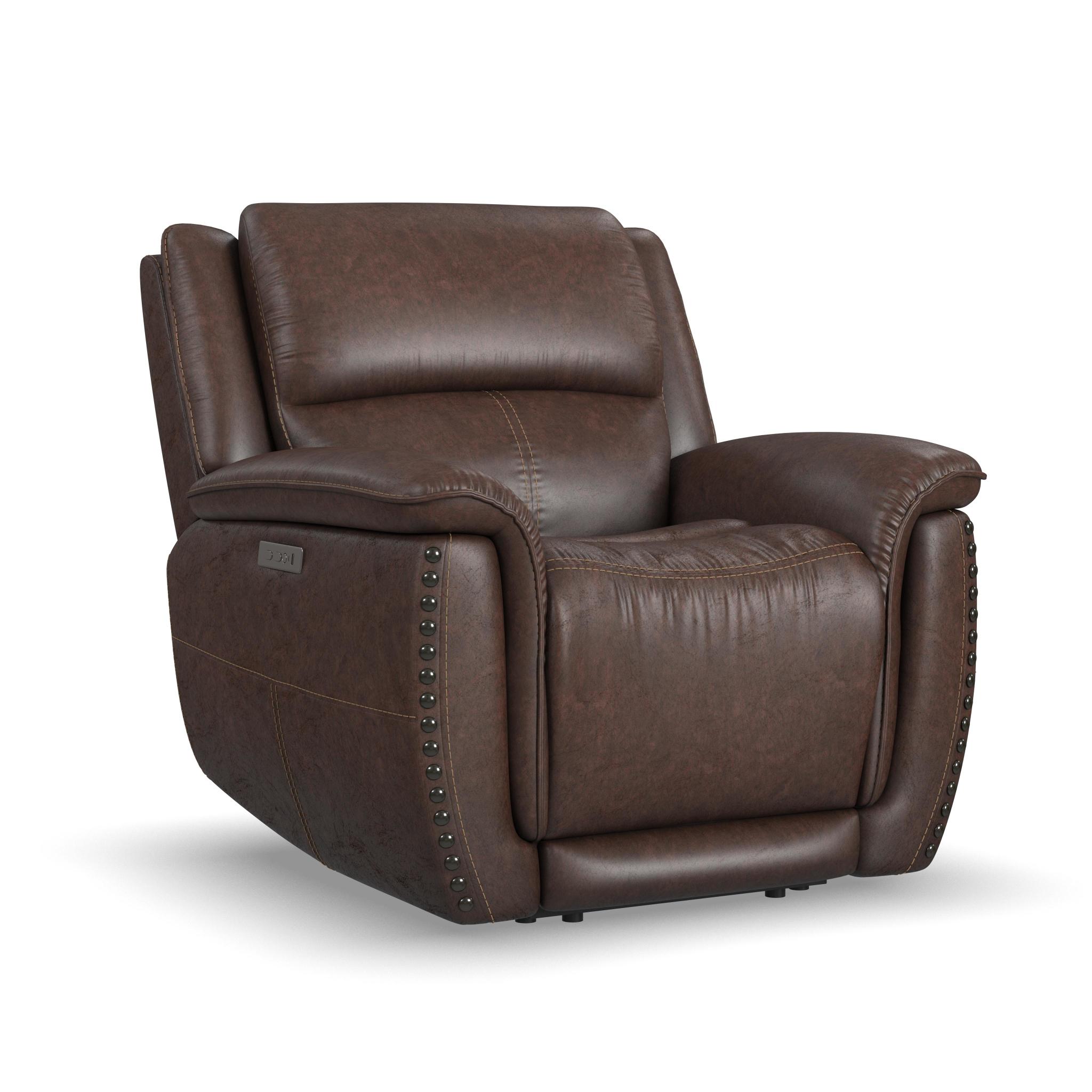 Beau Sable Fabric Power Recliner with Power Headrest