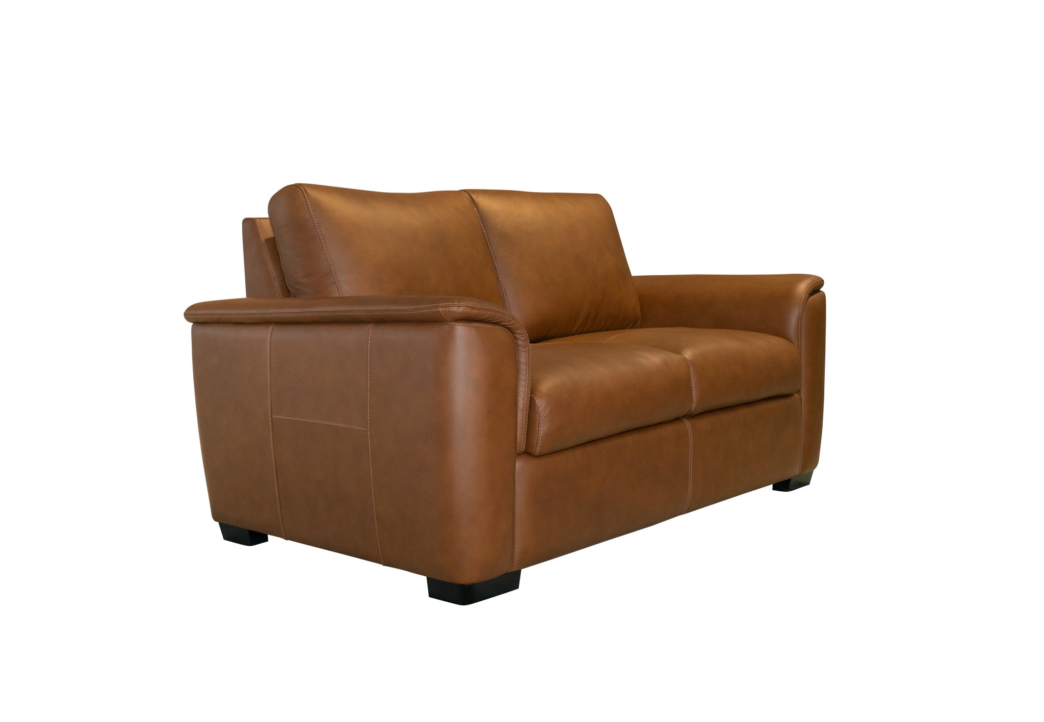 Henry Caramel Leather Loveseat