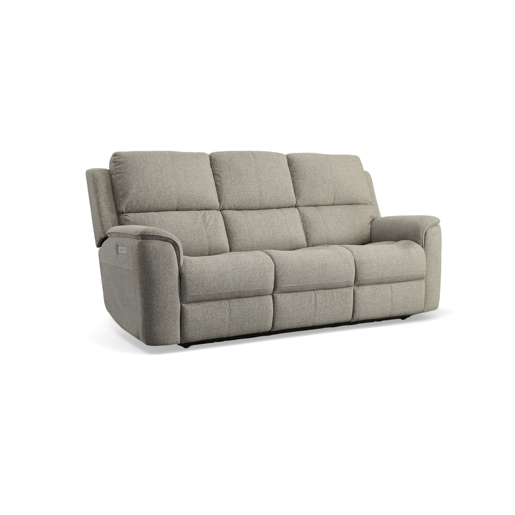 Henry Fog Fabric Power Reclining Sofa with Power Headrests & Lumbar