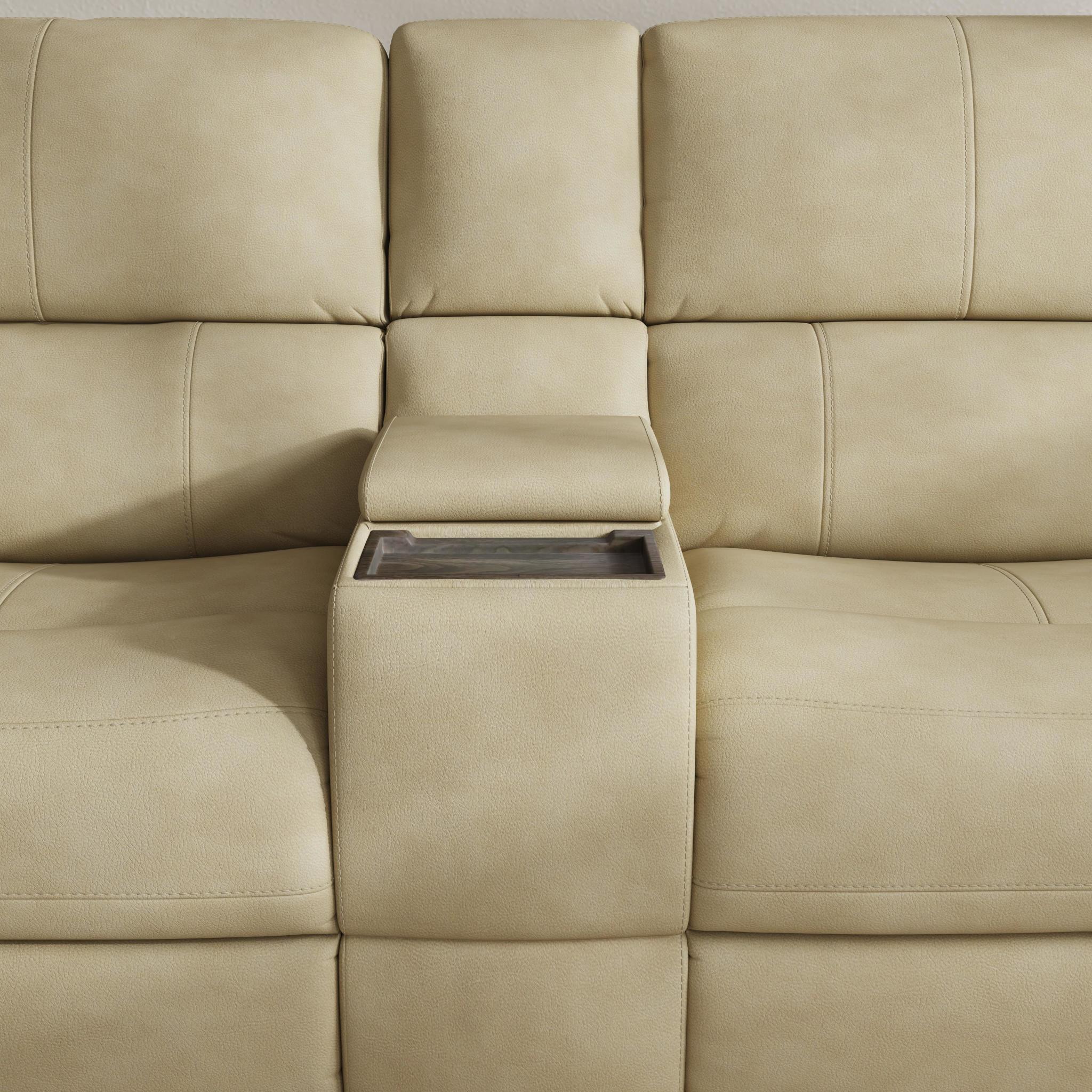 Henry Leather Power Reclining Sectional with Power Headrests & Lumbar