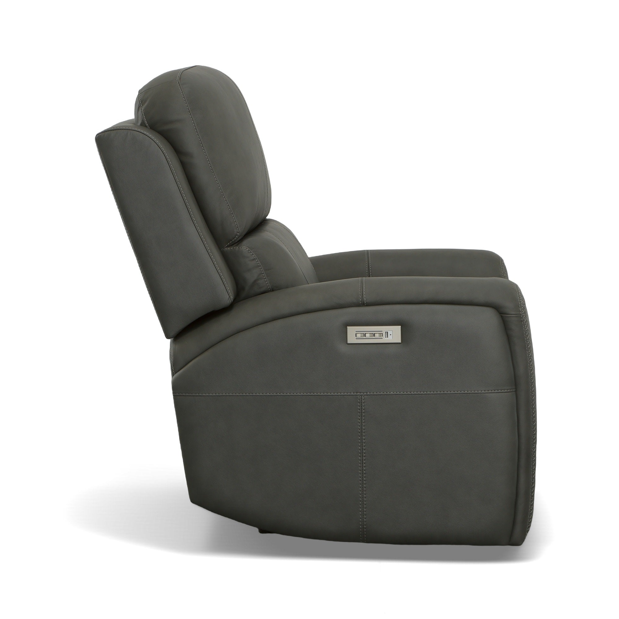 Linden Leather Power Recliner with Power Headrest & Lumbar