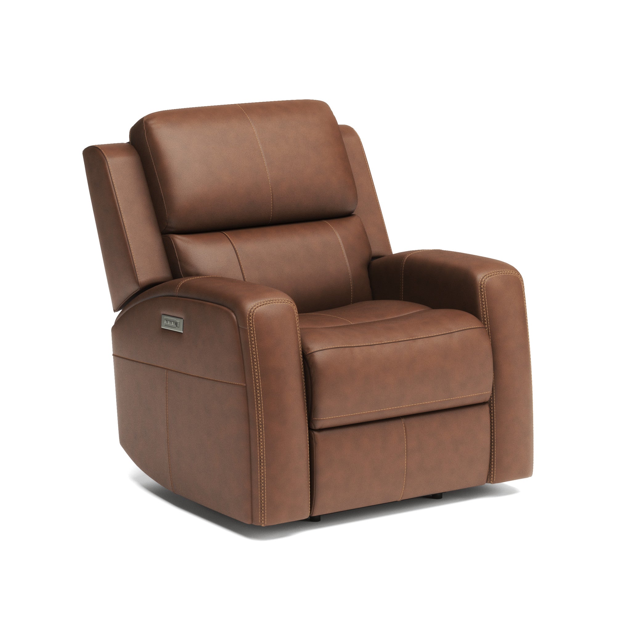 Linden Leather Power Recliner with Power Headrest & Lumbar