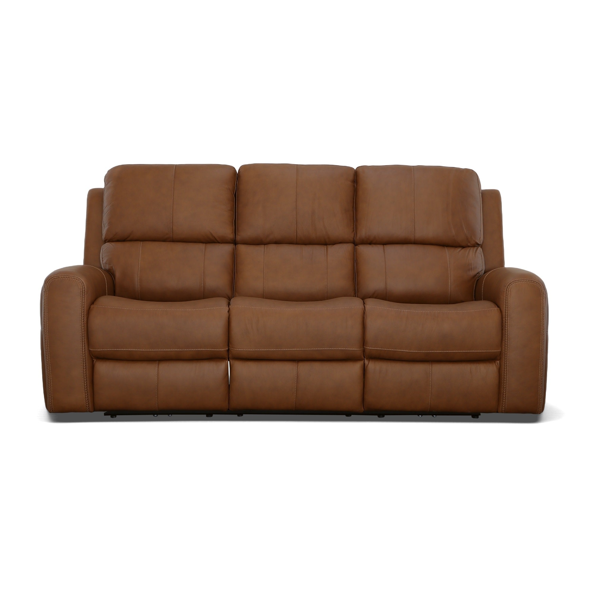 Linden Leather Power Reclining Sofa with Power Headrests & Lumbar