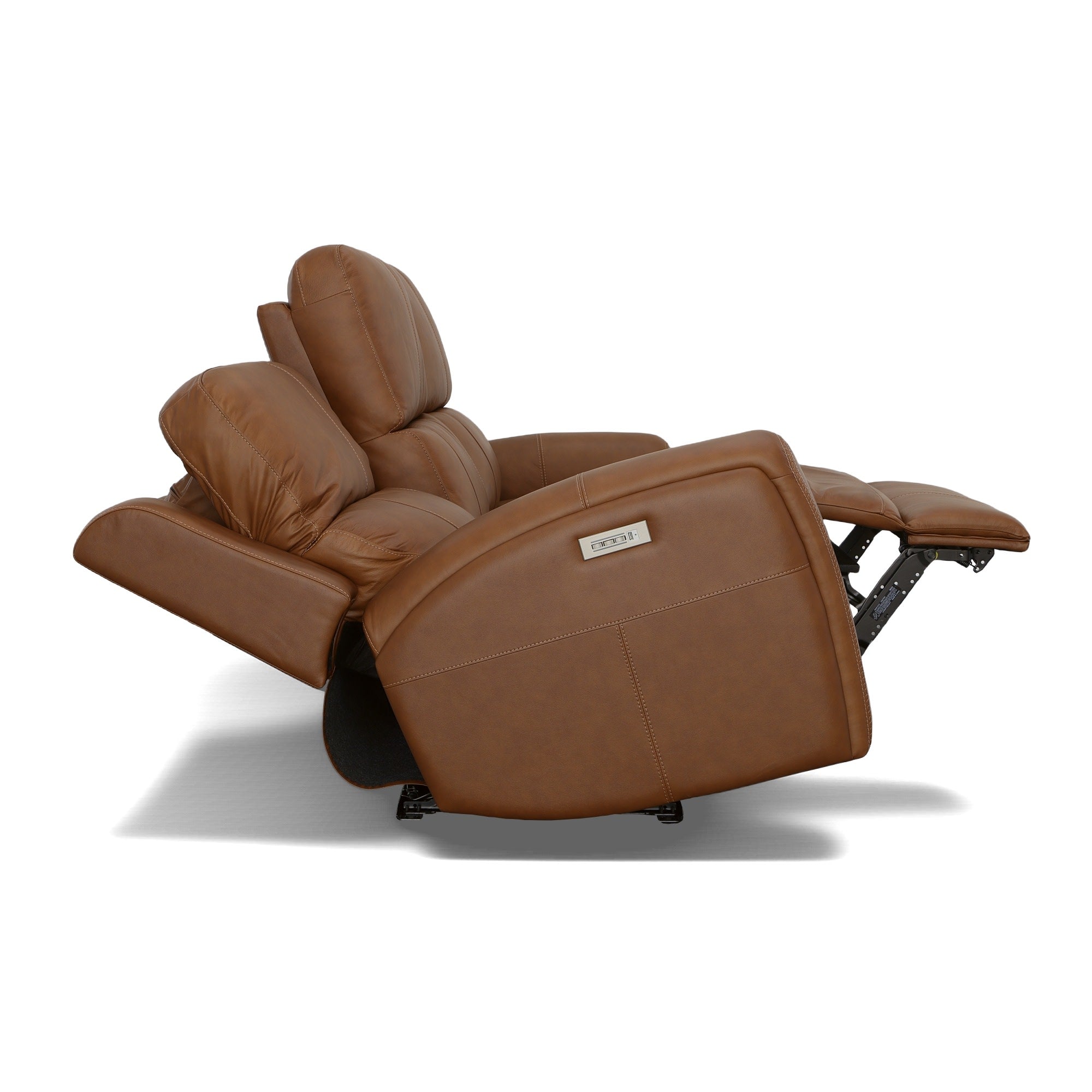 Linden Leather Power Reclining Sofa with Power Headrests & Lumbar