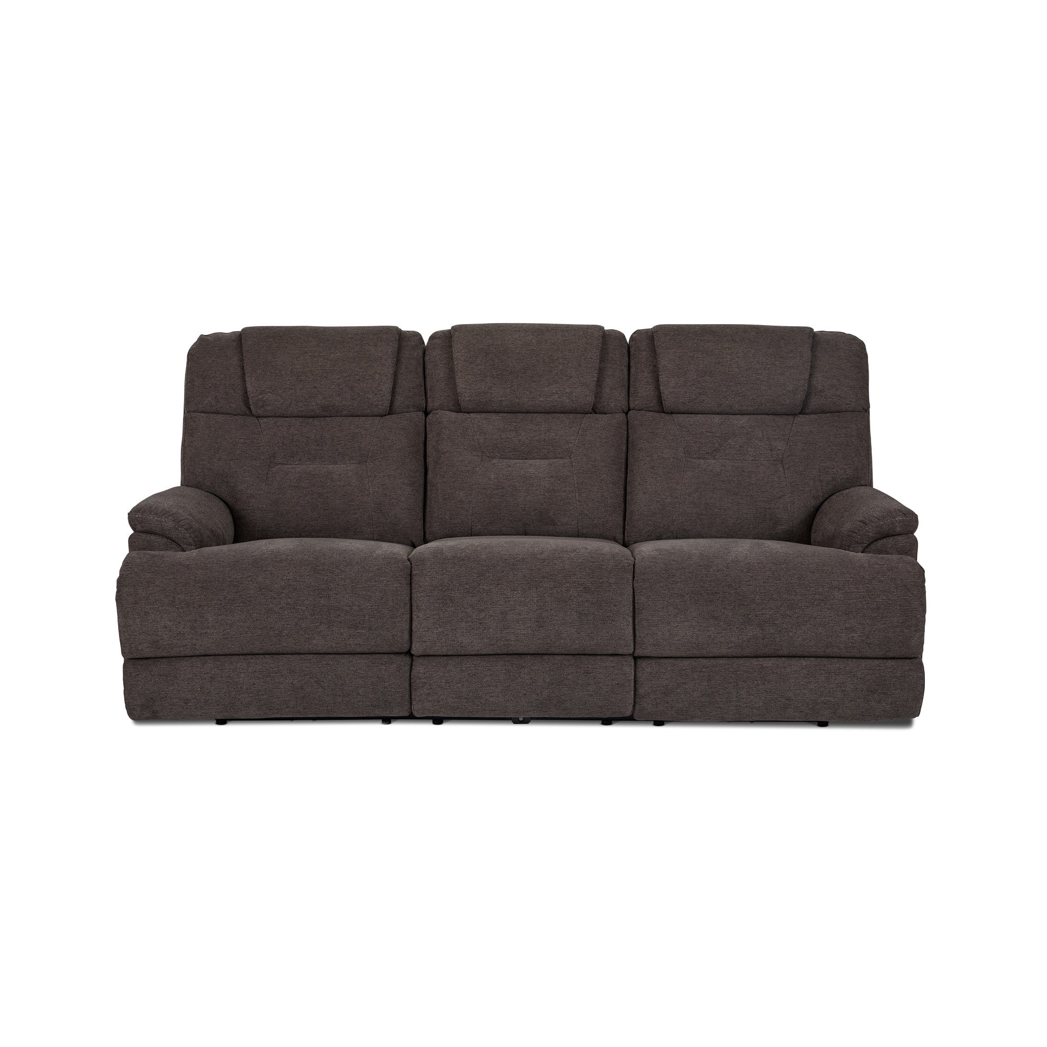 Zofa Umber Fabric Power Sleep Sofa with Power Headrests & Lumbar