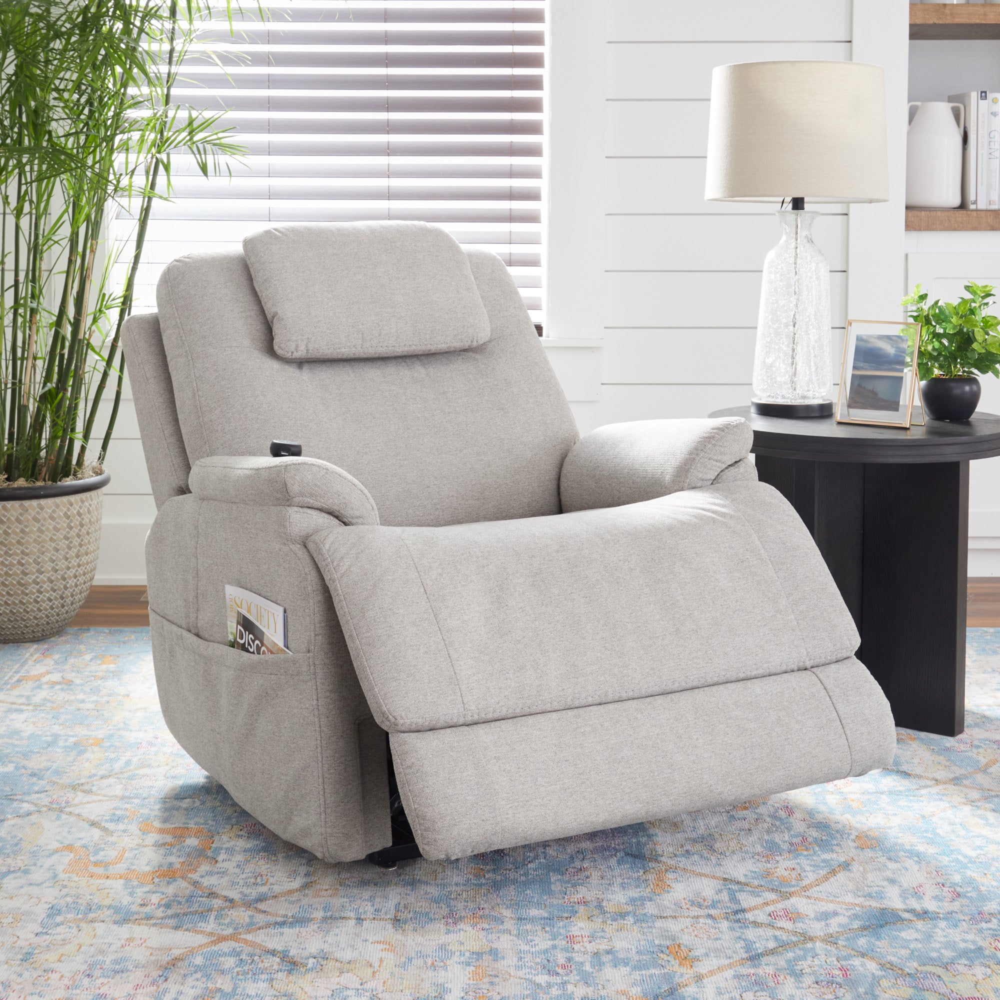 Zecliner Model 2 Petite Dove Fabric Power Sleep Chair