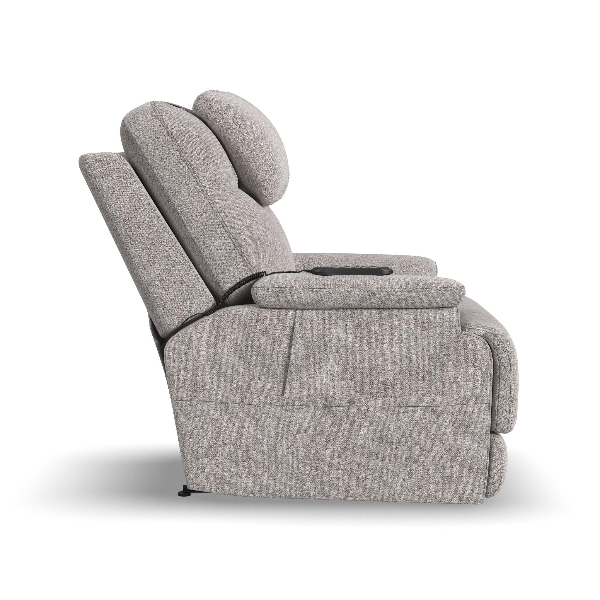 Zecliner Model 2 Petite Dove Fabric Power Sleep Chair