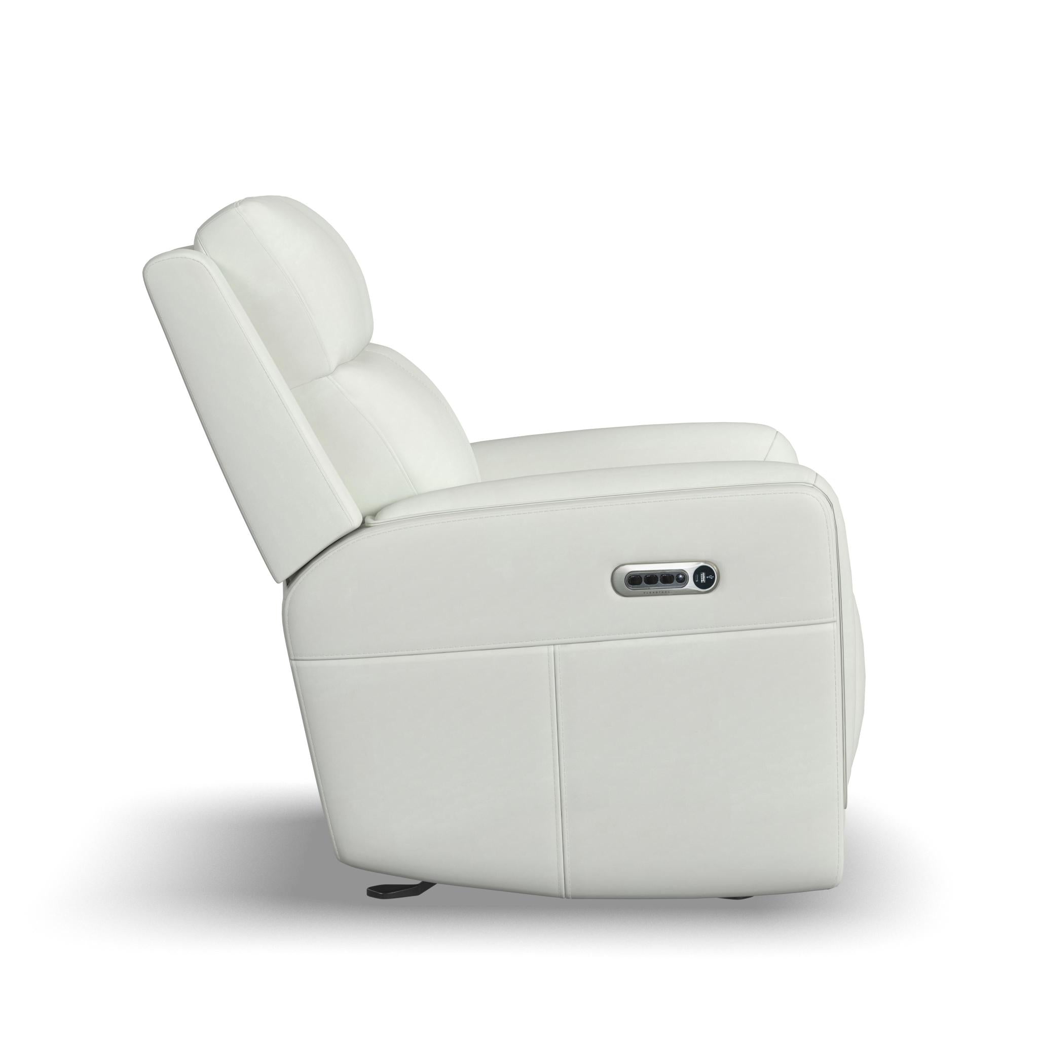 Alister Porcelain Leather Power Gliding Recliner with Power Headrest and Lumbar