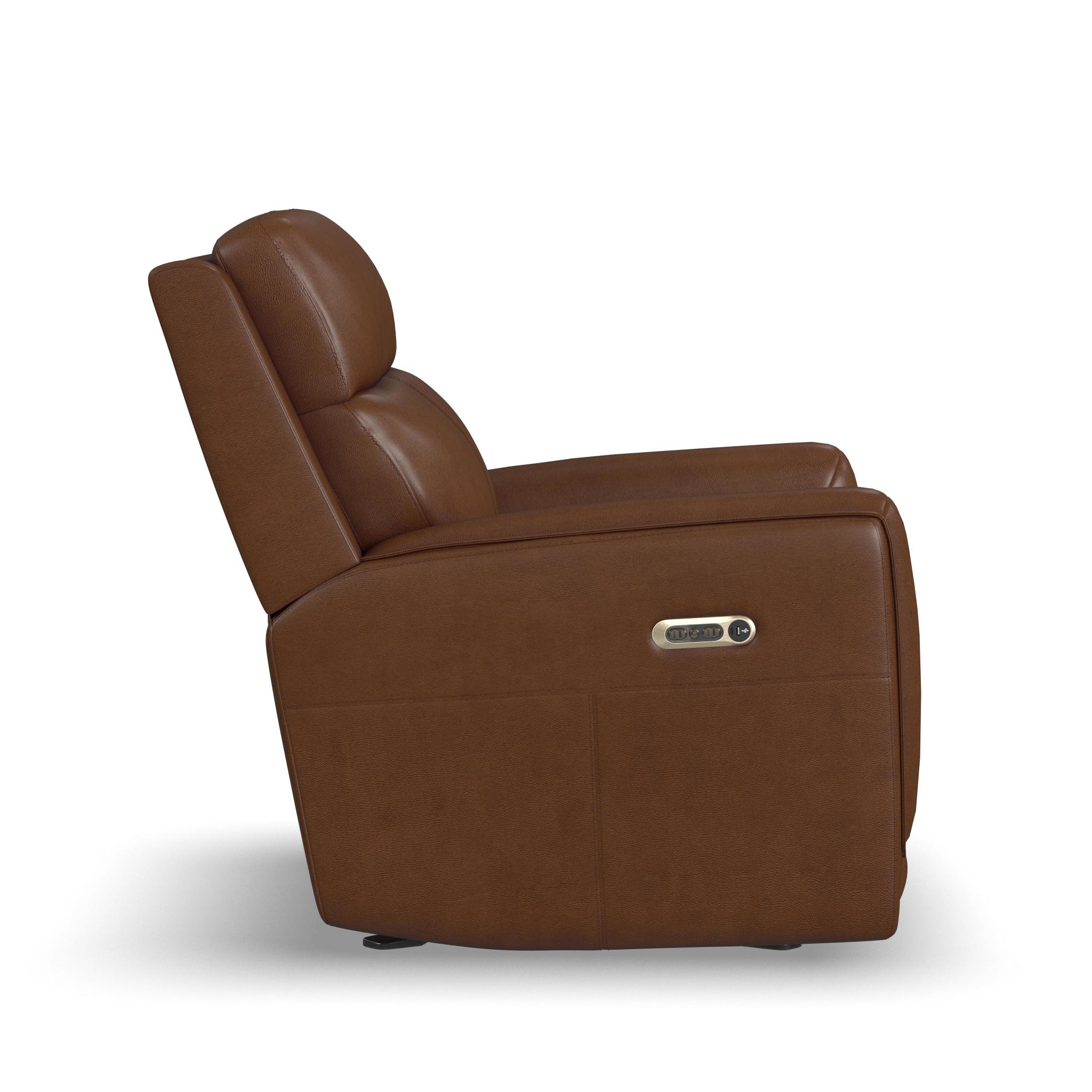 Alister Sedona Leather Power Gliding Recliner with Power Headrest and Lumbar