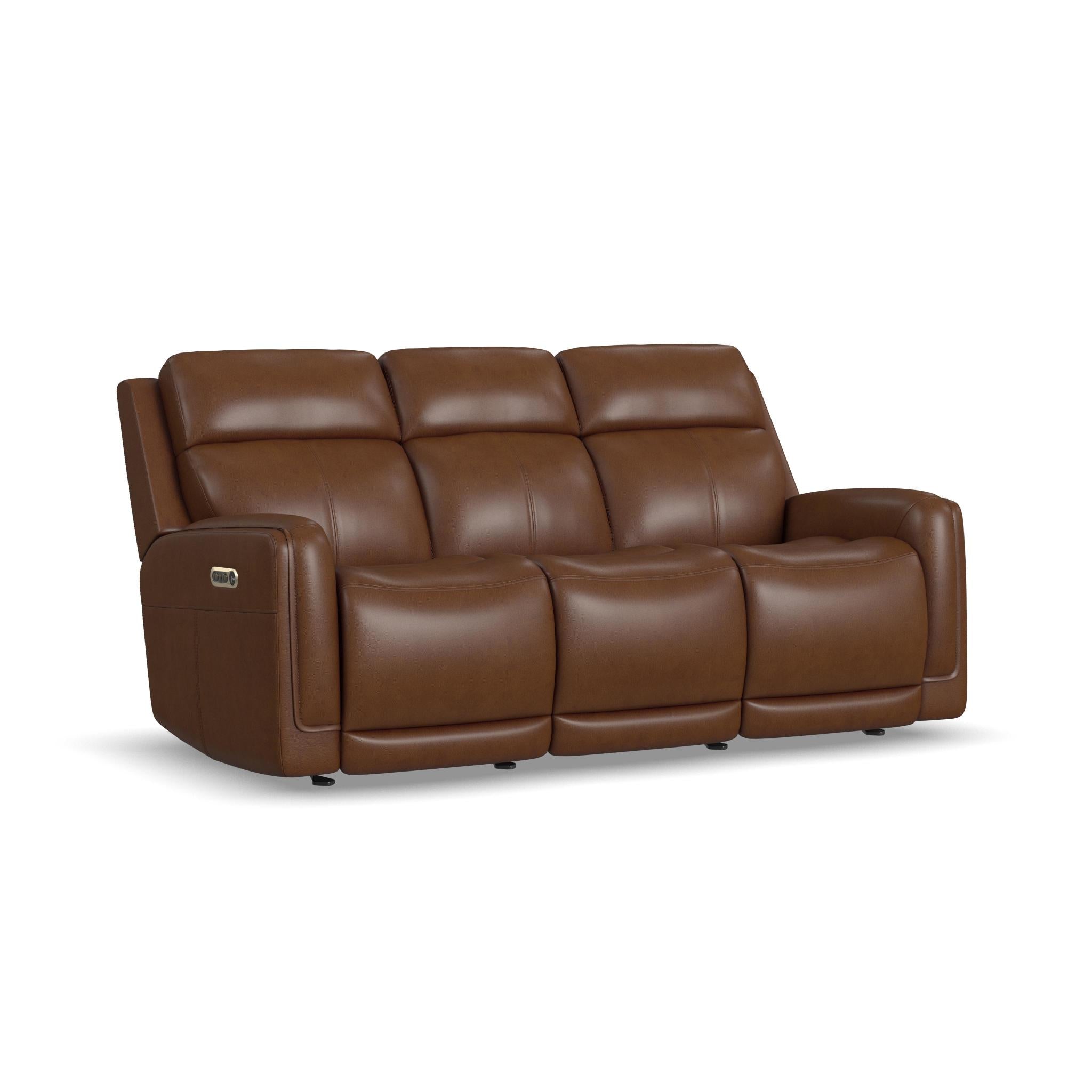 Alister Sedona Leather Power Gliding Sofa with Power Headrests & Lumbar