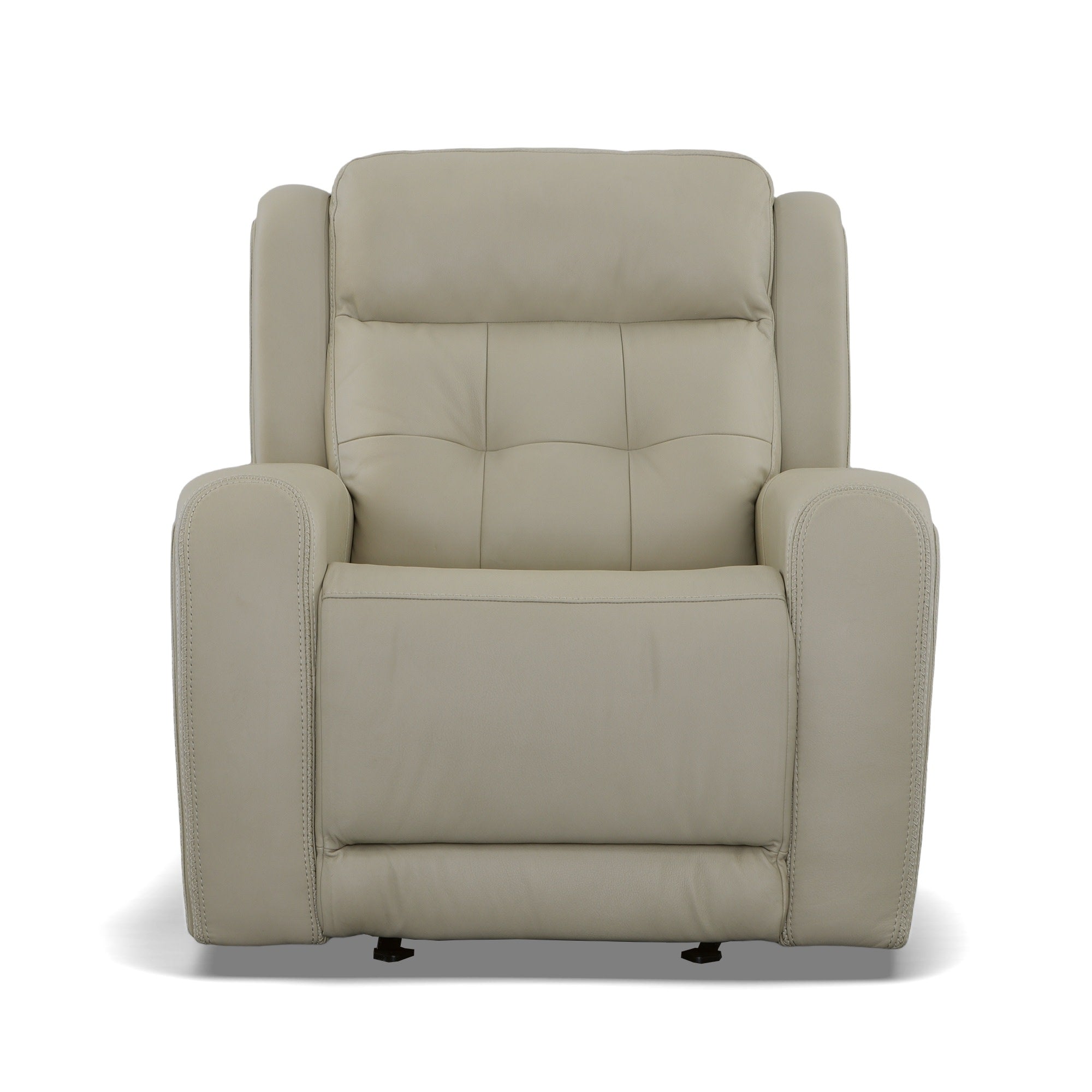 Grant Ivory Leather Power Gliding Recliner with Power Headrest