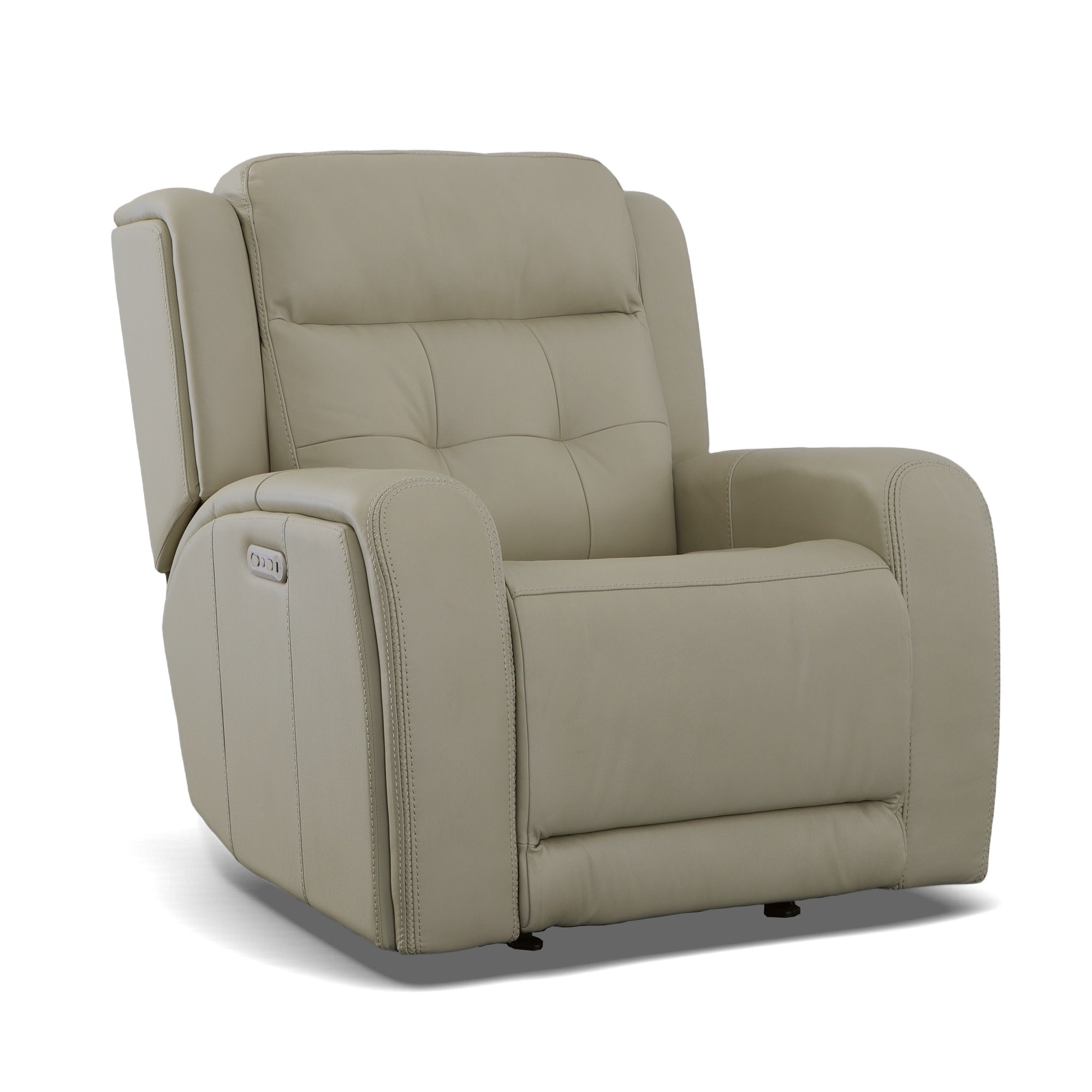 Grant Ivory Leather Power Gliding Recliner with Power Headrest