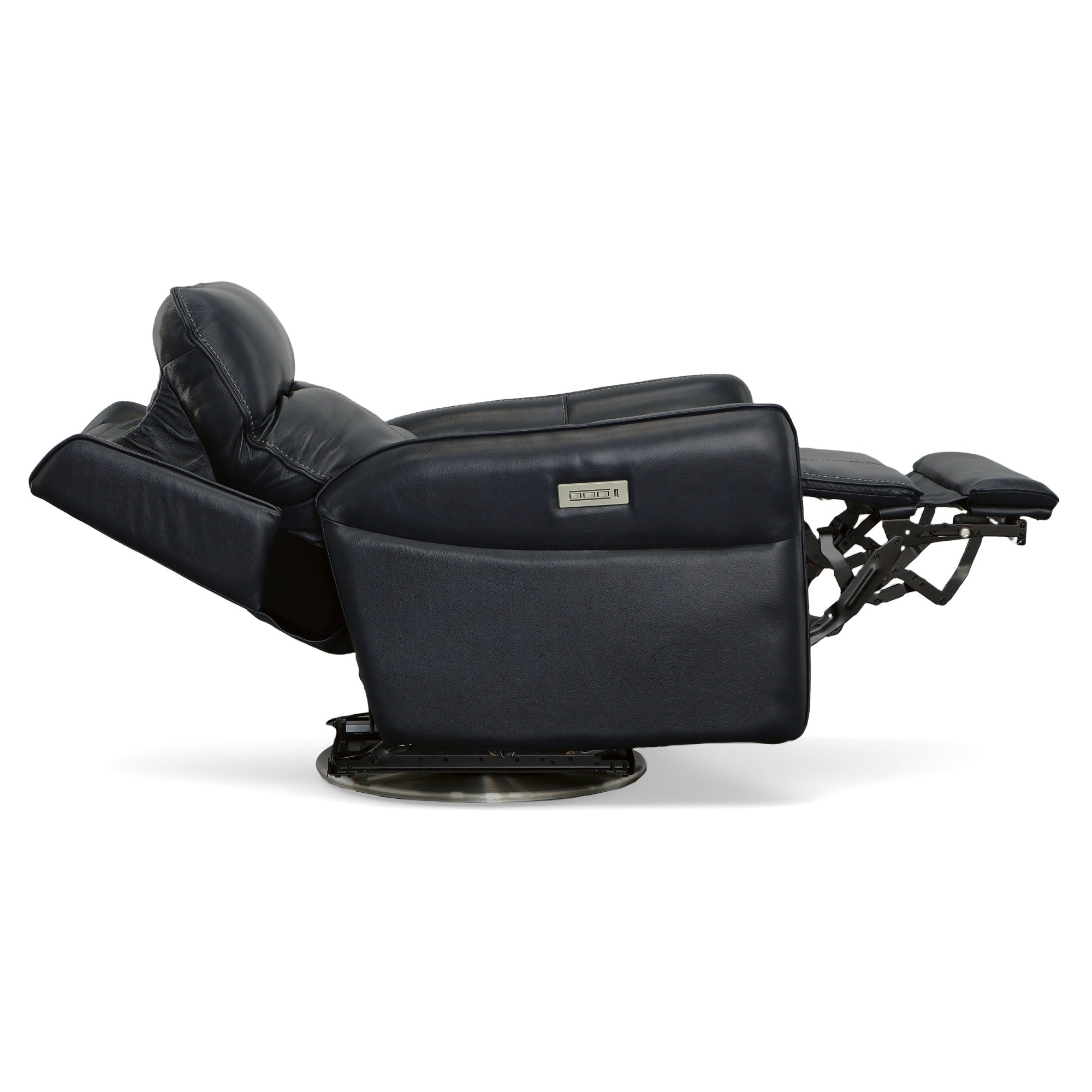 Spin Ocean Leather Power Swivel Recliner with Power Headrest