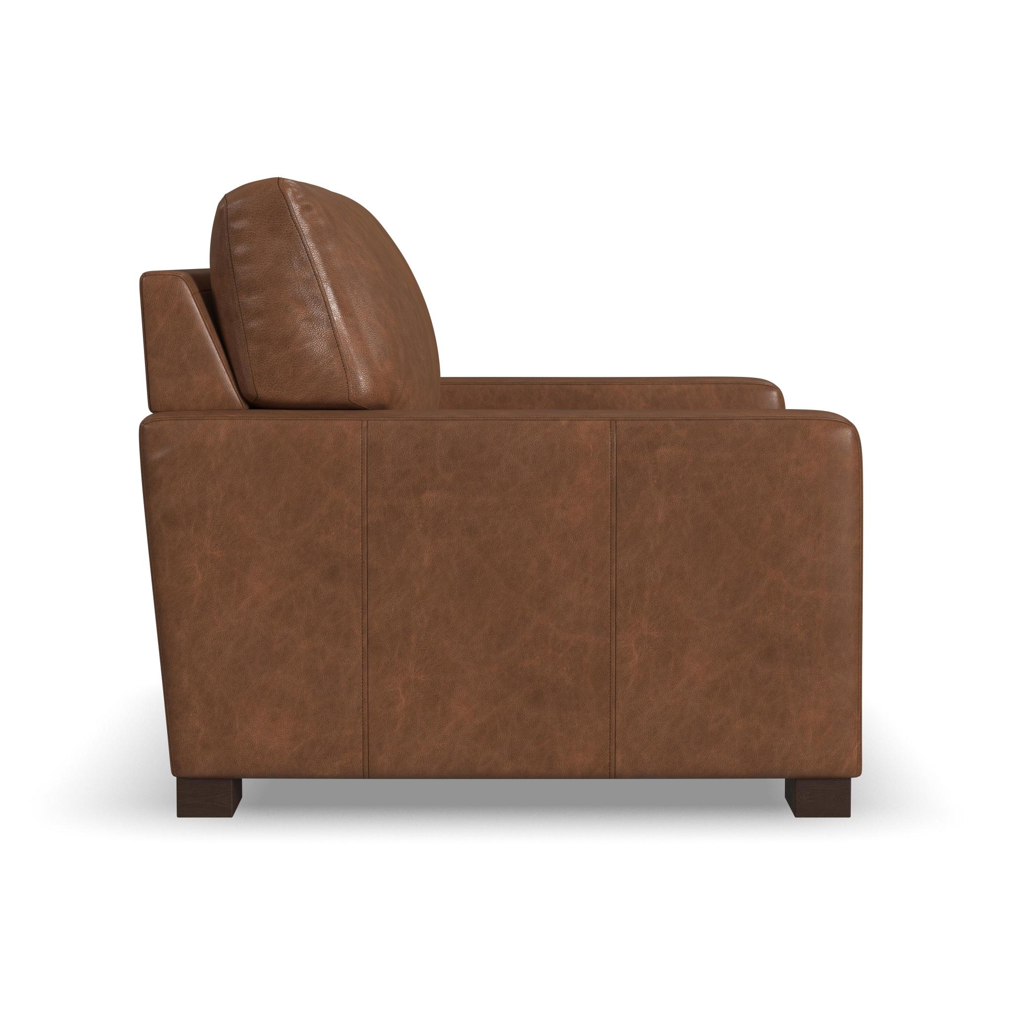 Endurance Chestnut Leather Ottoman