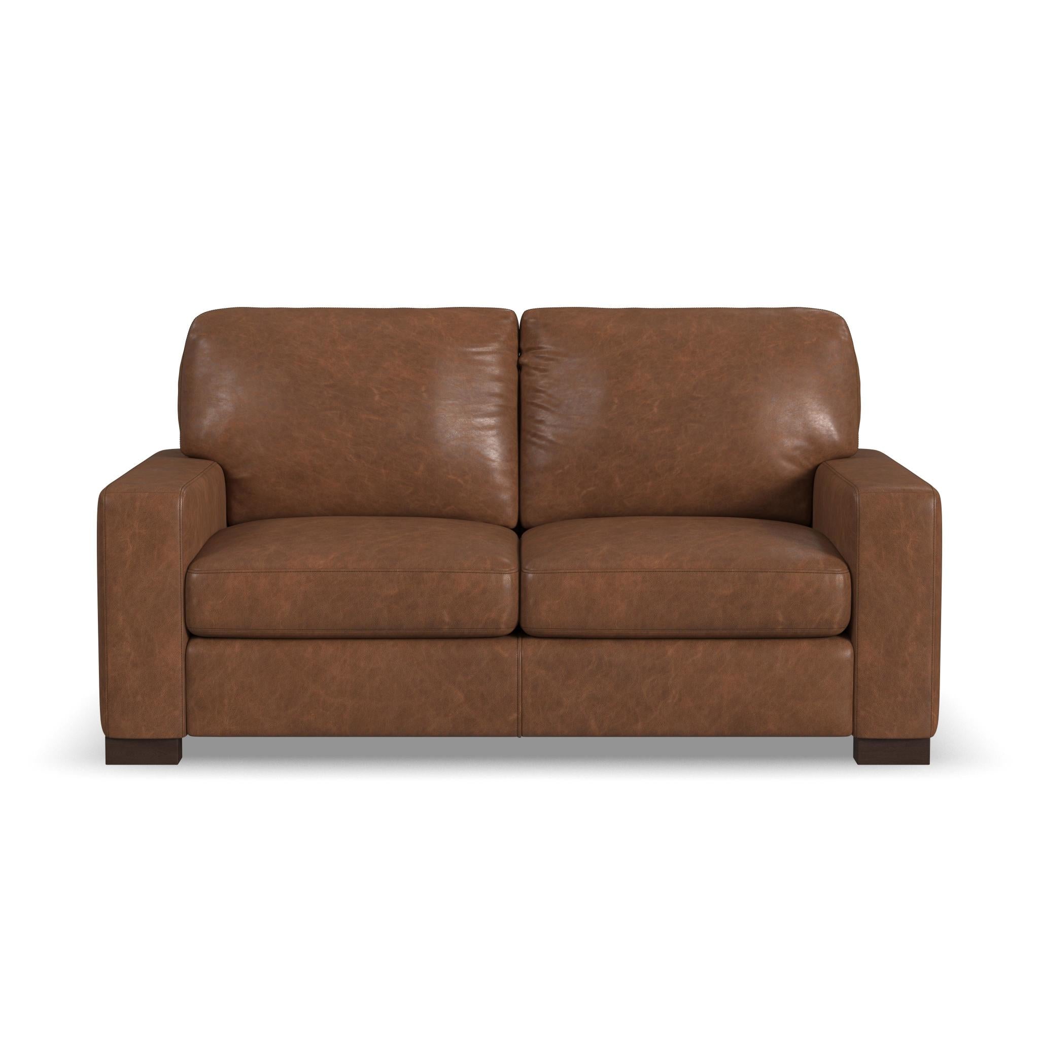 Endurance Chestnut Leather Loveseat