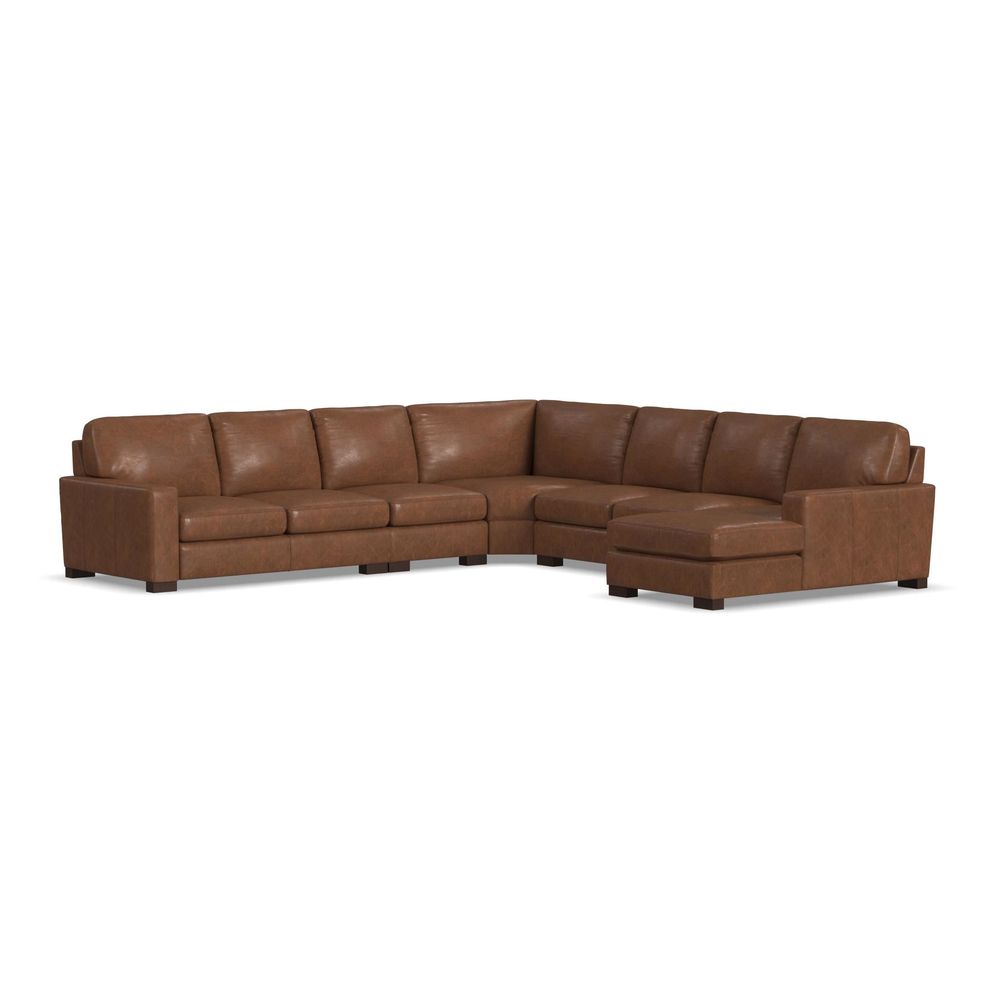 Endurance Chestnut Leather Sectional