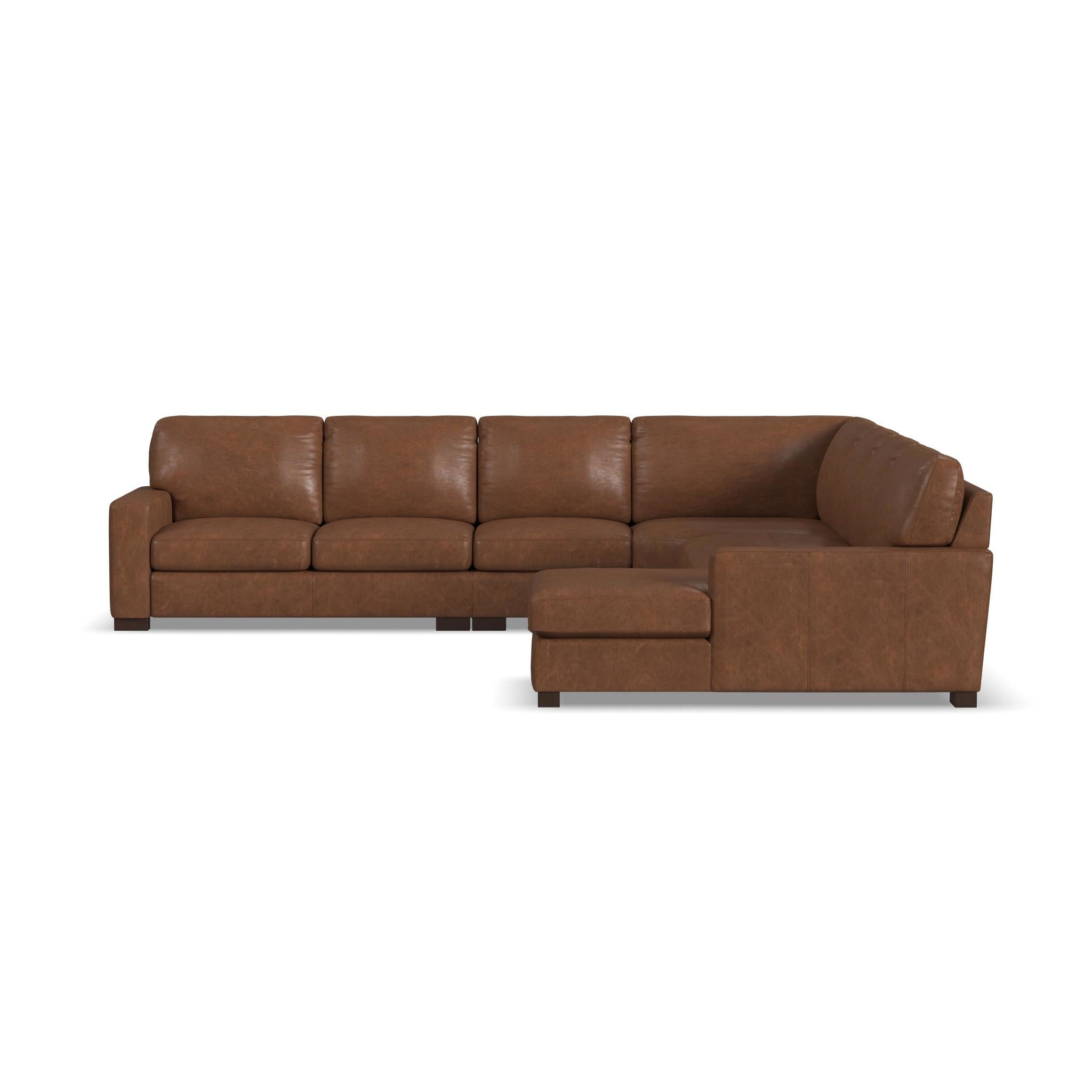 Endurance Chestnut Leather Sectional