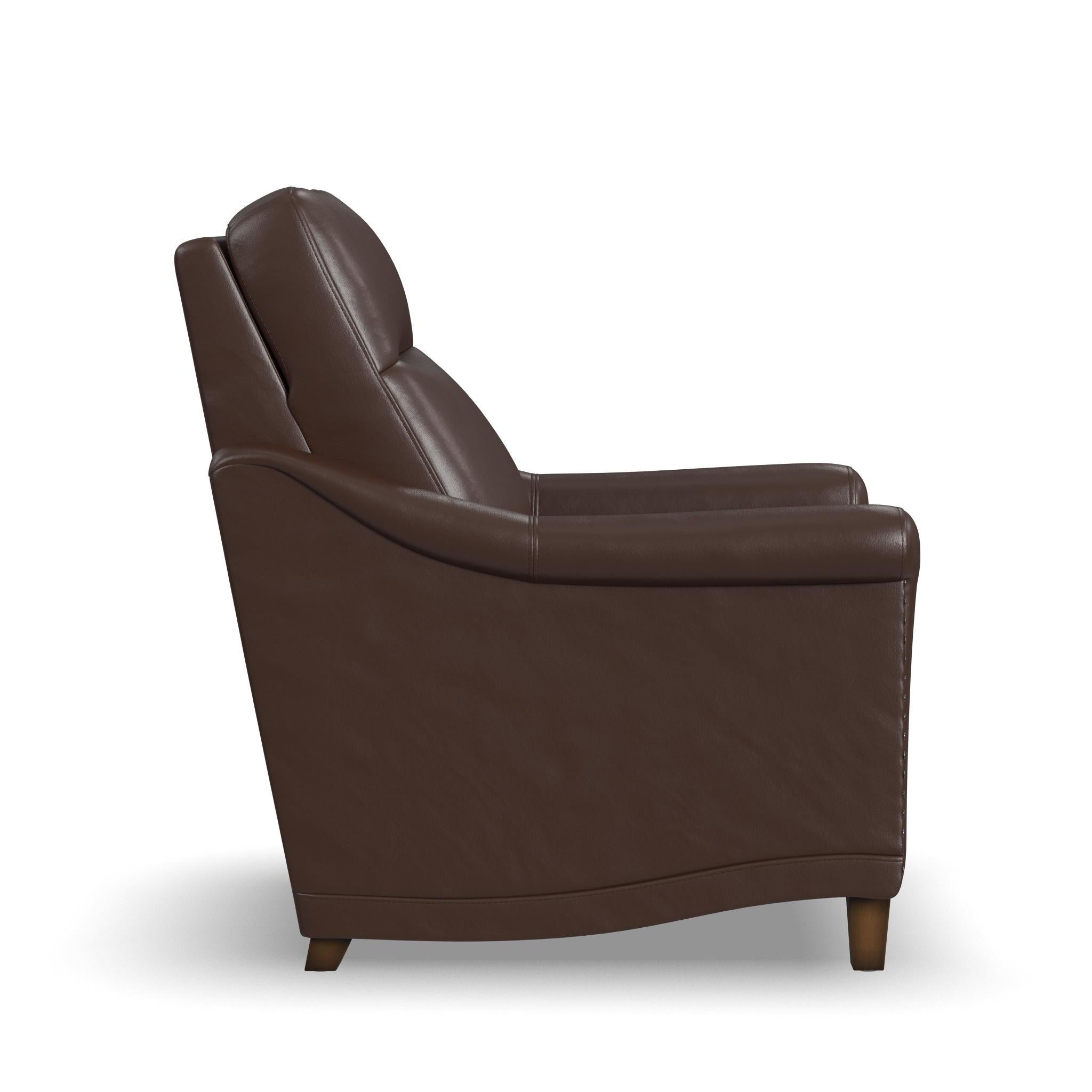 Elizabeth Brunette Leather Power Recliner with Power Headrest