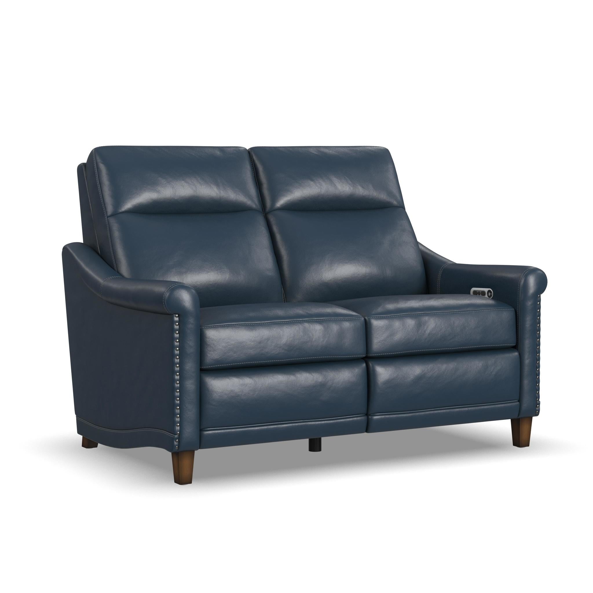 Elizabeth Sea Leather Power Recliner with Power Headrest