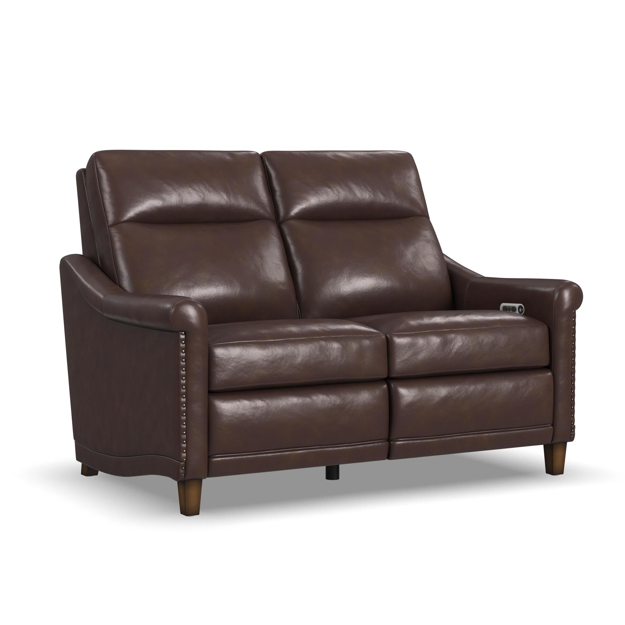 Elizabeth Brunette Leather Power Recliner with Power Headrest