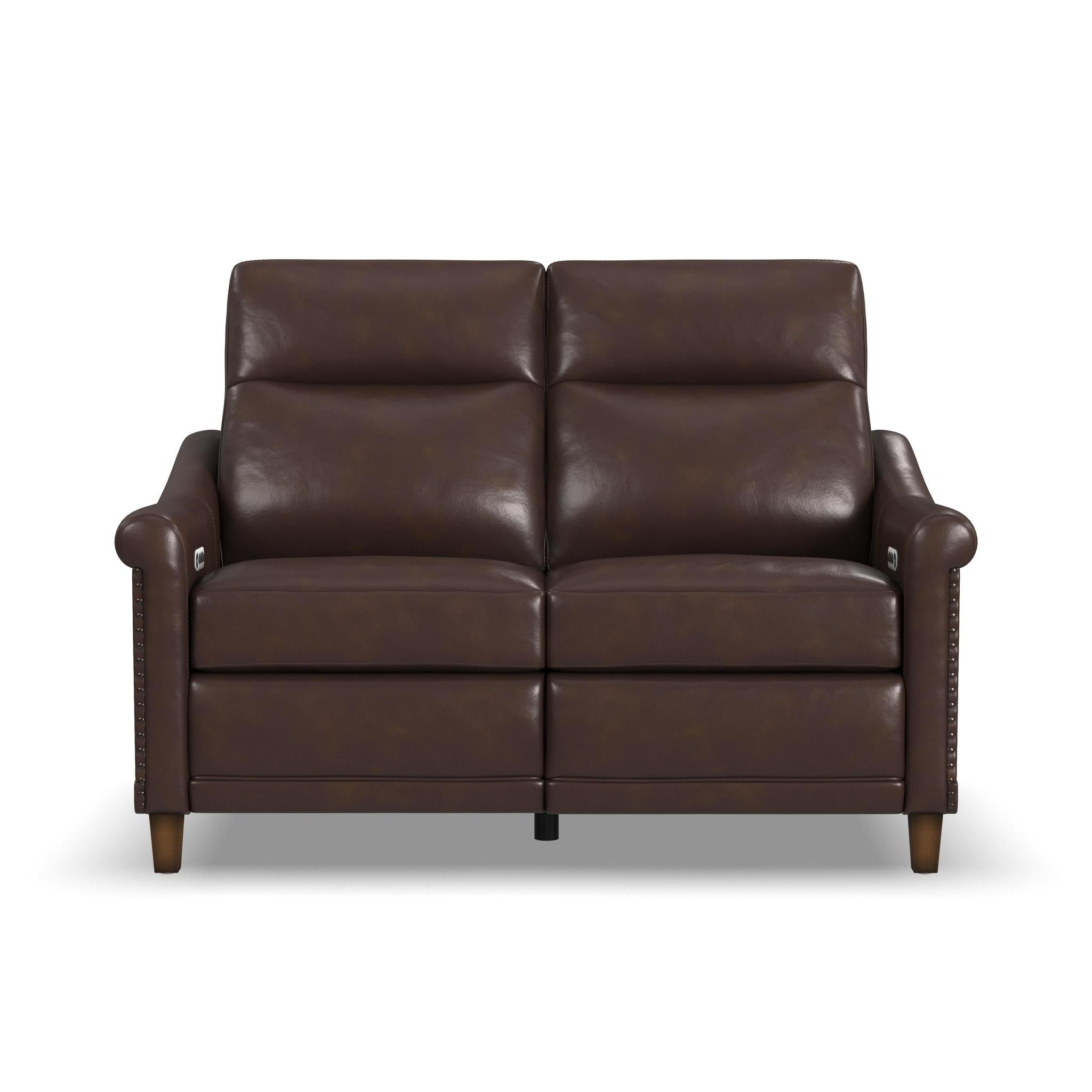 Elizabeth Brunette Leather Power Recliner with Power Headrest