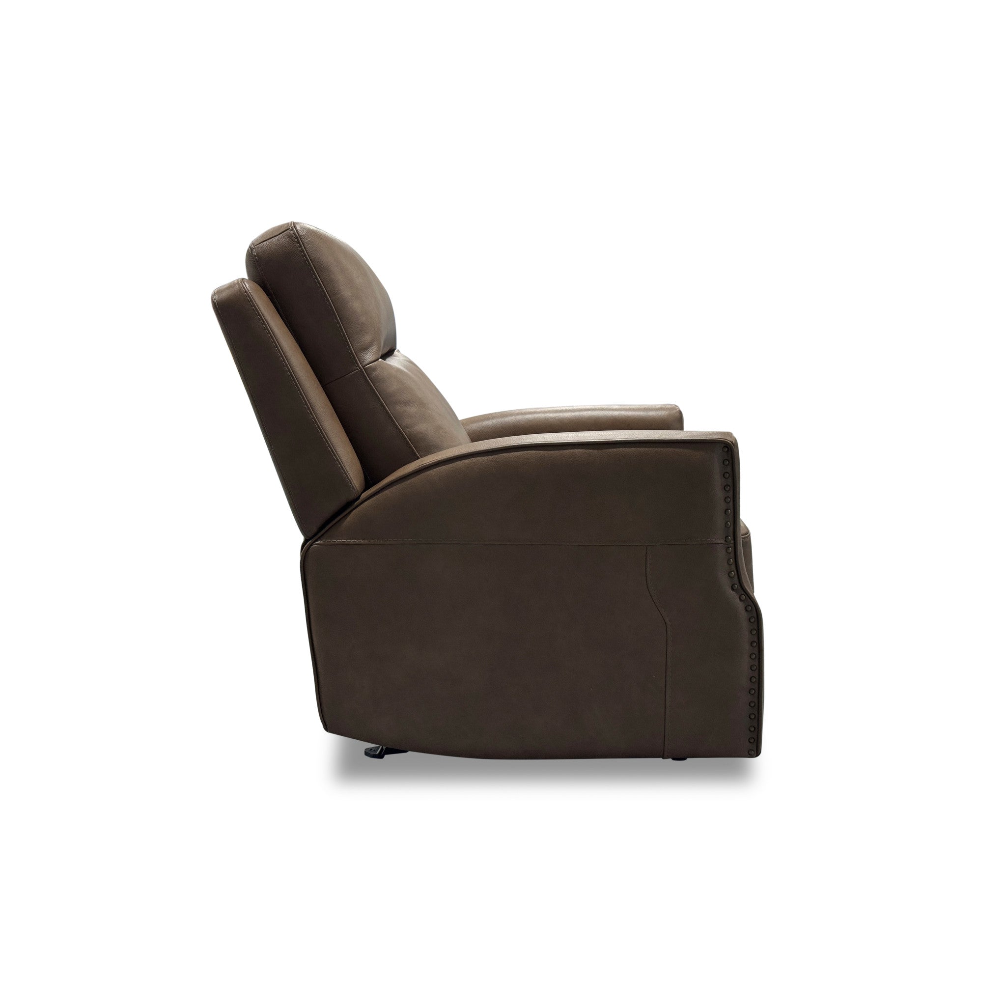 Maxwell Cedar Leather Power Gliding Recliner with Power Headrest and Lumbar