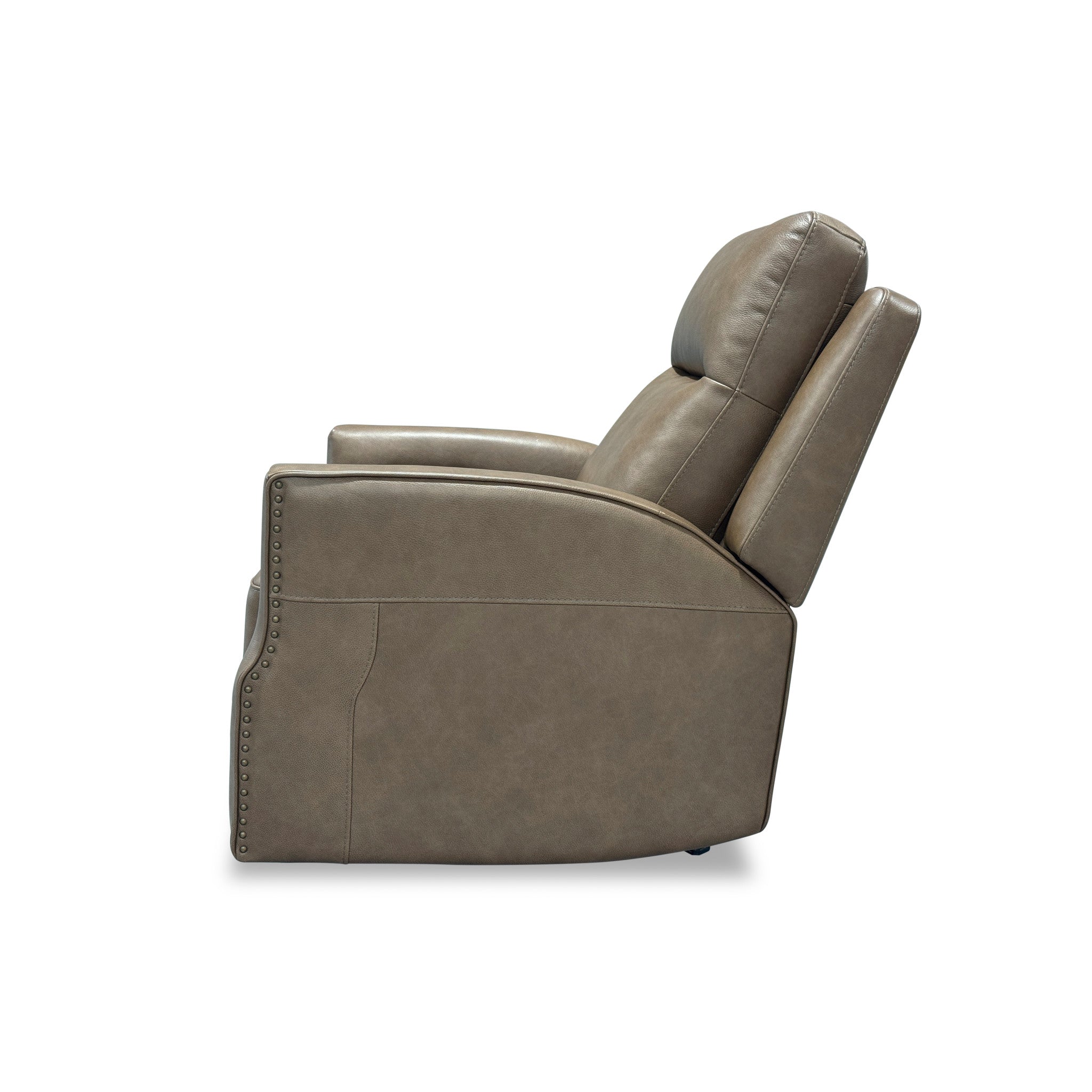 Maxwell Cedar Leather Power Gliding Recliner with Power Headrest and Lumbar