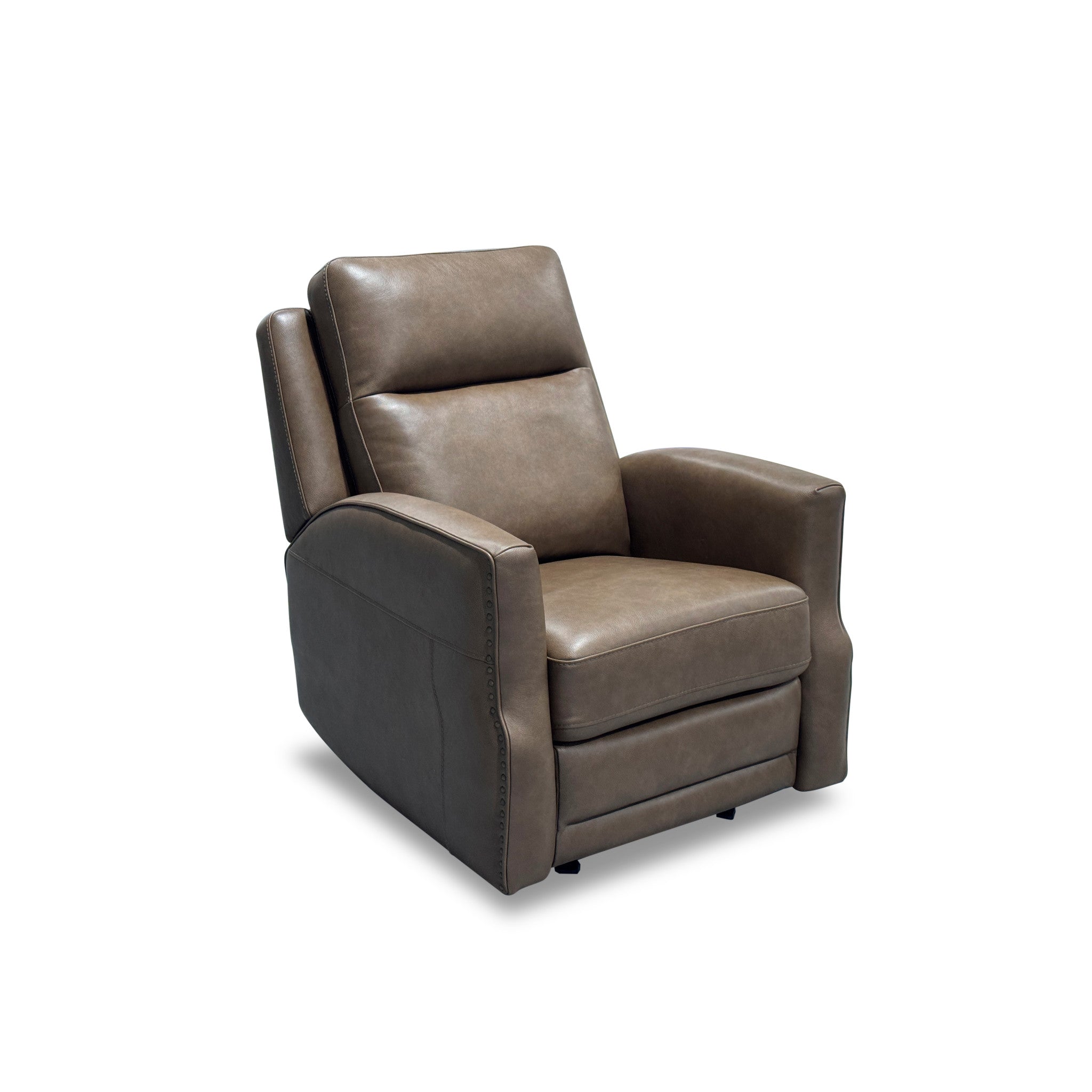 Maxwell Cedar Leather Power Gliding Recliner with Power Headrest and Lumbar