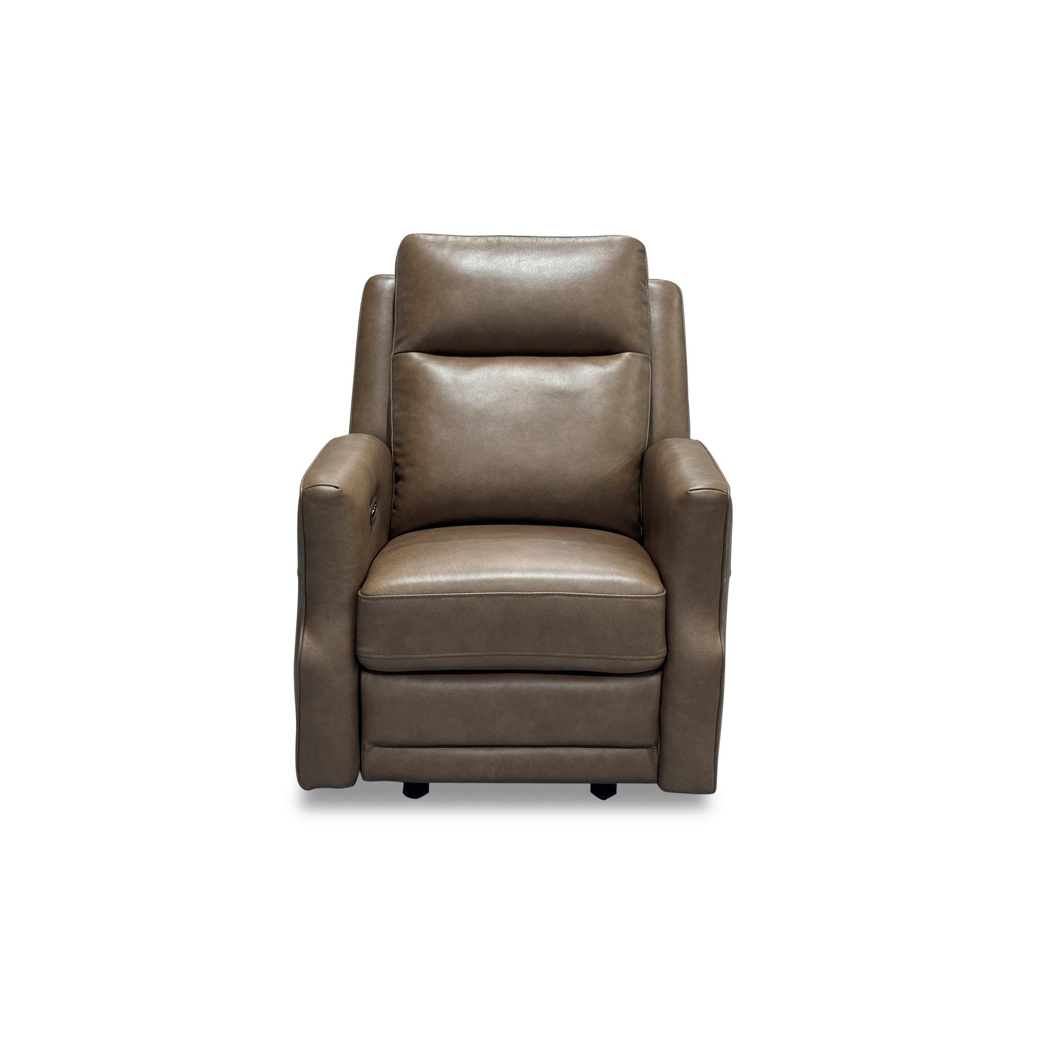 Maxwell Cedar Leather Power Gliding Recliner with Power Headrest and Lumbar