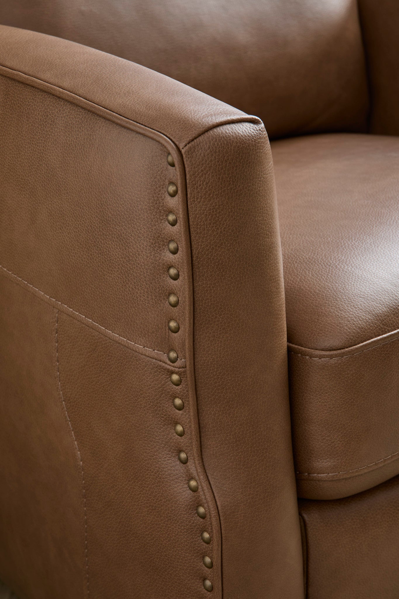 Maxwell Cedar Leather Power Gliding Recliner with Power Headrest and Lumbar