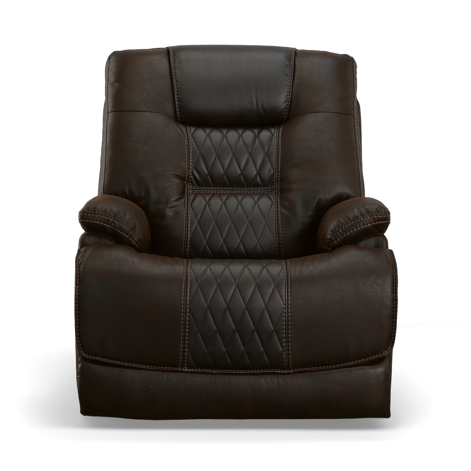 Dakota Peppercorn Fabric Power Recliner with Power Headrest