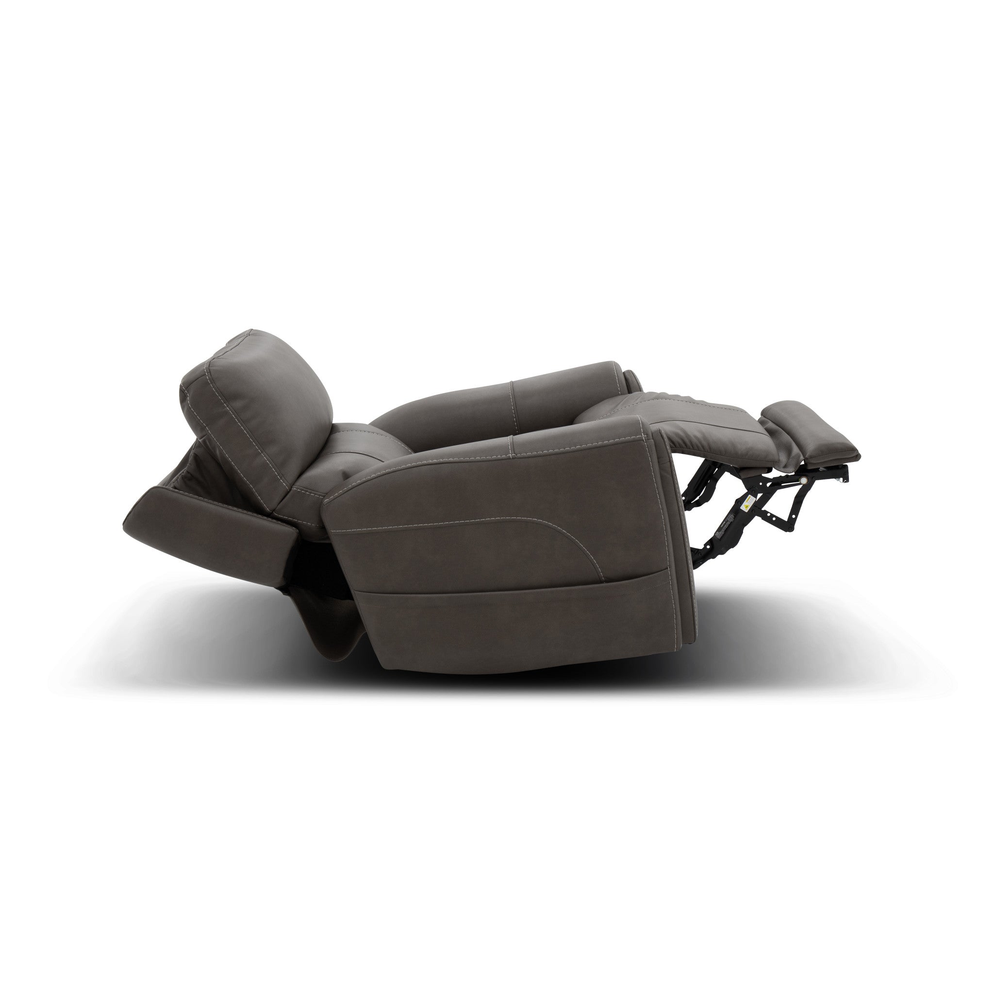 Carter Smoke Fabric Power Rocking Recliner with Power Headrest, Lumbar, Heat & Massage