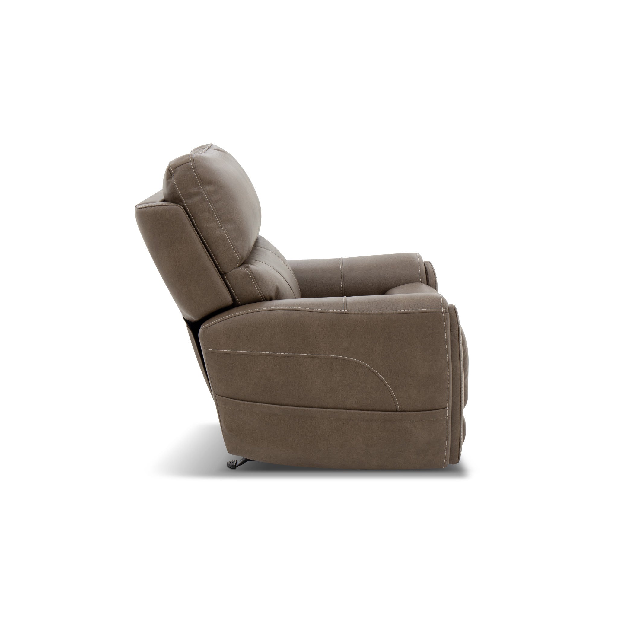 Carter Cappuccino Fabric Power Rocking Recliner with Power Headrest, Lumbar, Heat & Massage