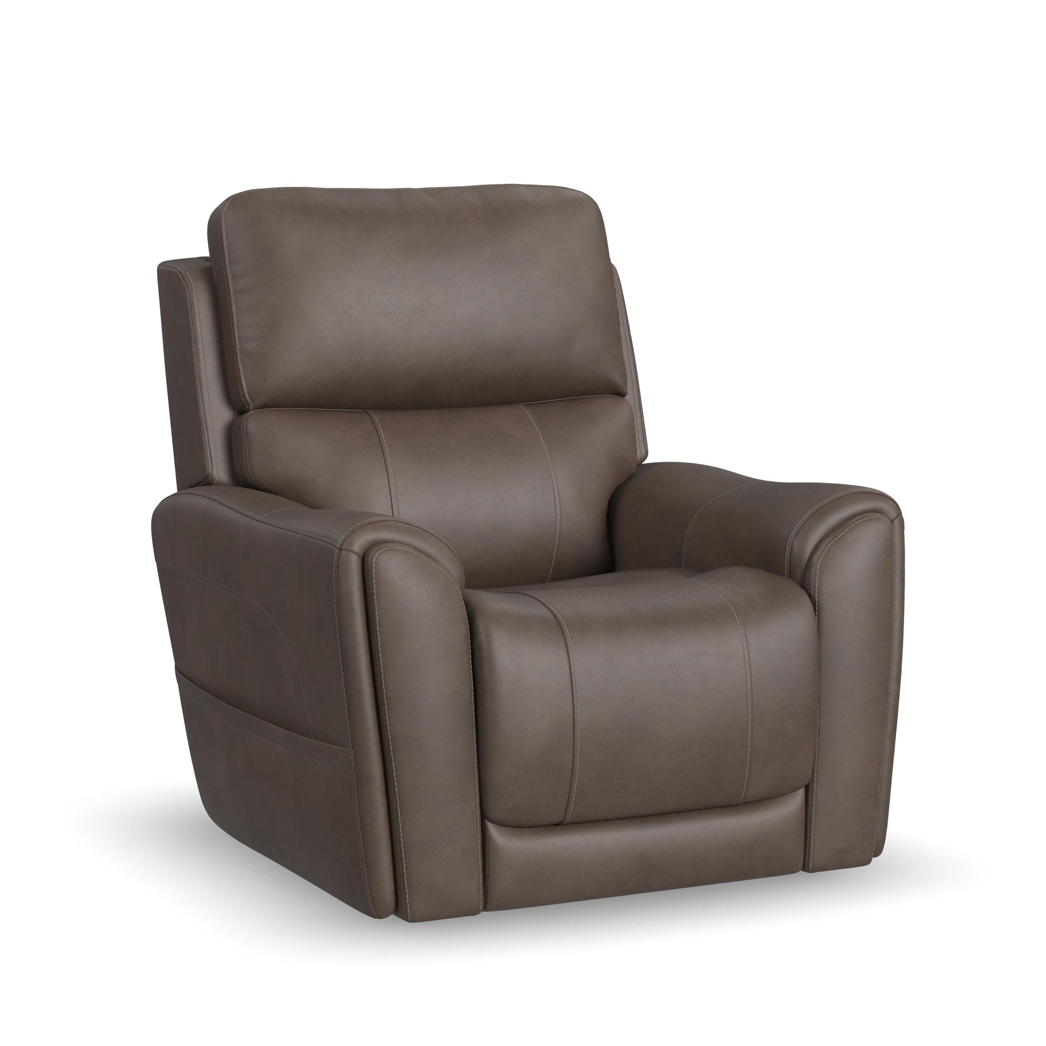 Carter Cappuccino Fabric Power Lift Recliner with Power Headrest, Lumbar, Heat & Massage