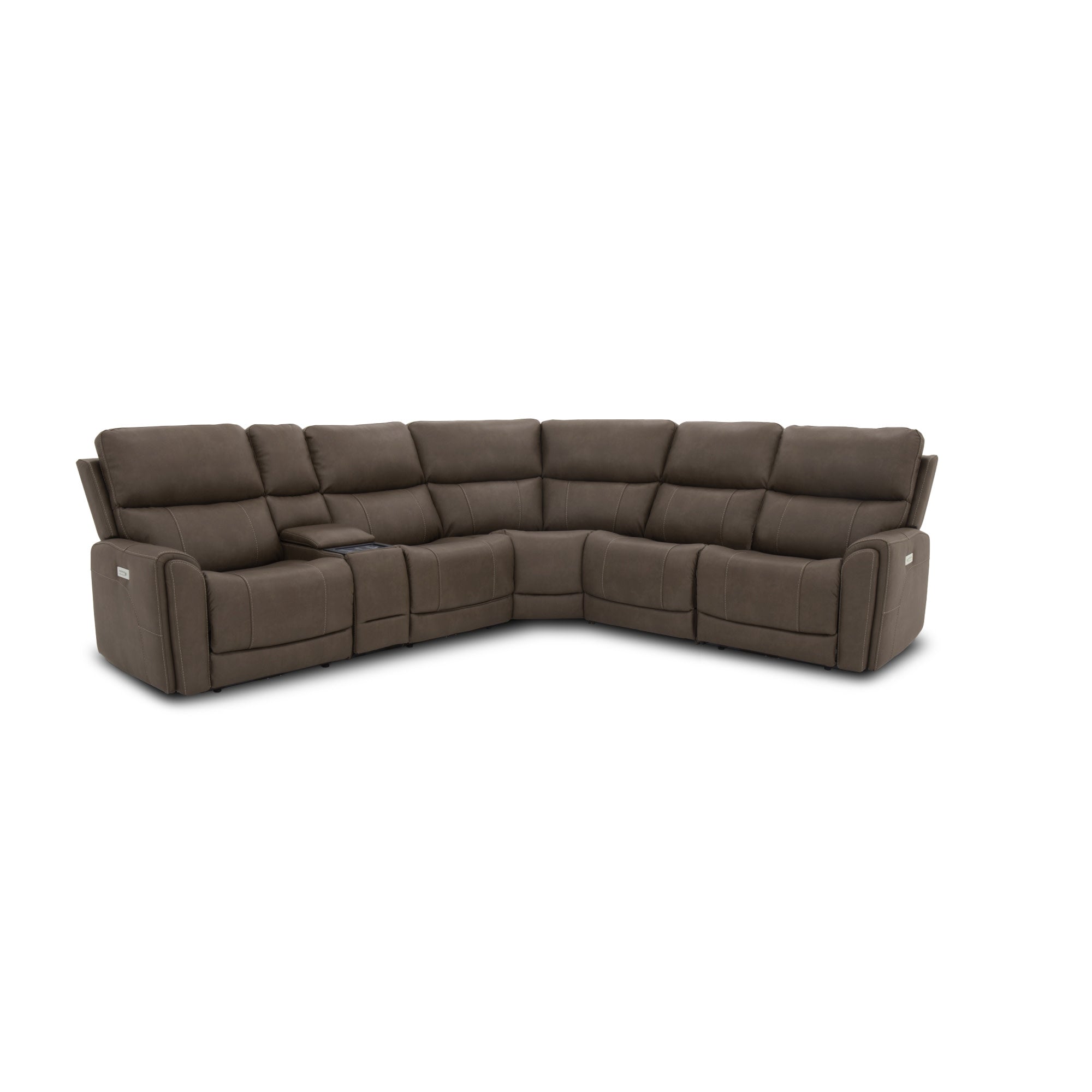 Carter Fabric Power Reclining Sectional with Power Headrests & Lumbar