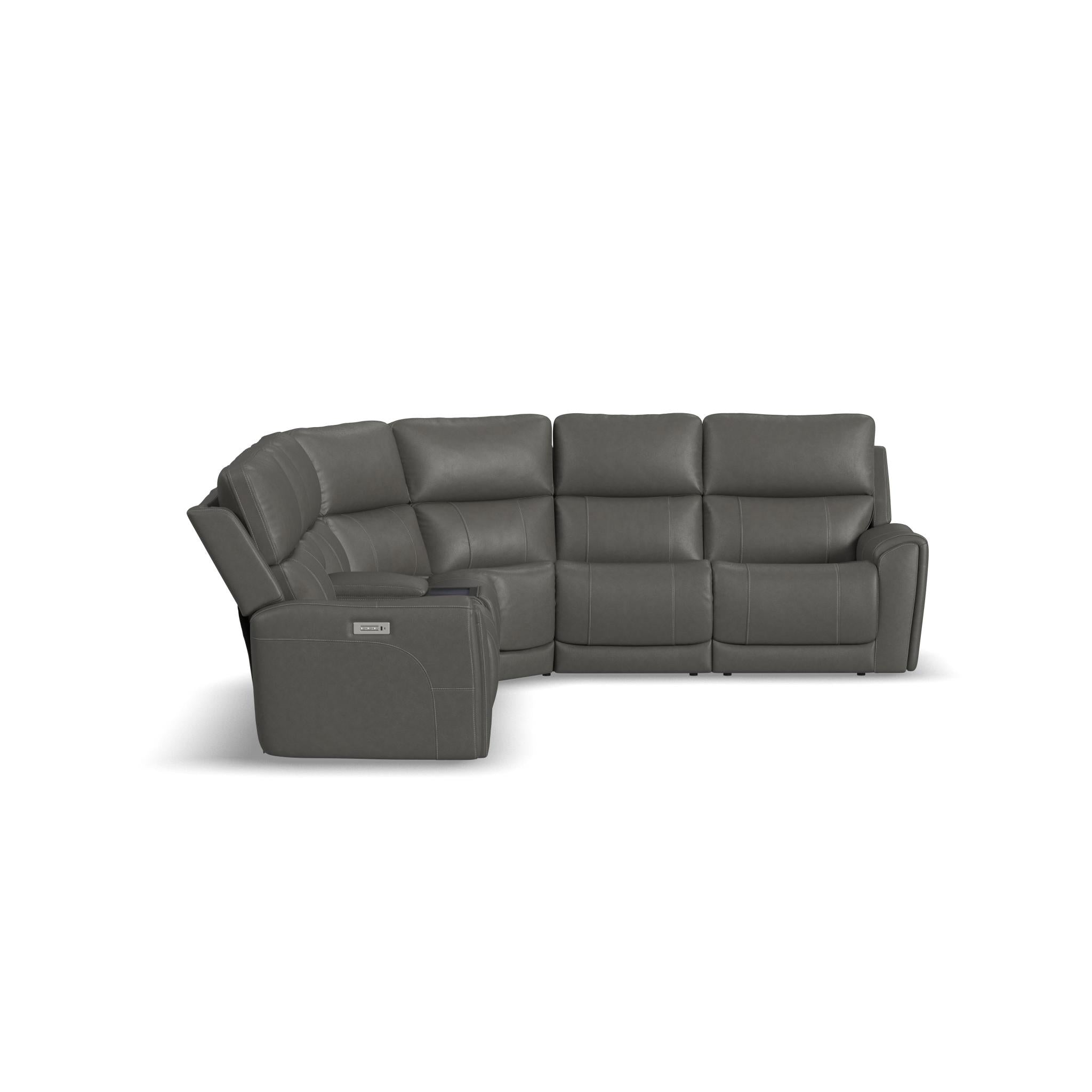 Carter Fabric Power Reclining Sectional with Power Headrests & Lumbar