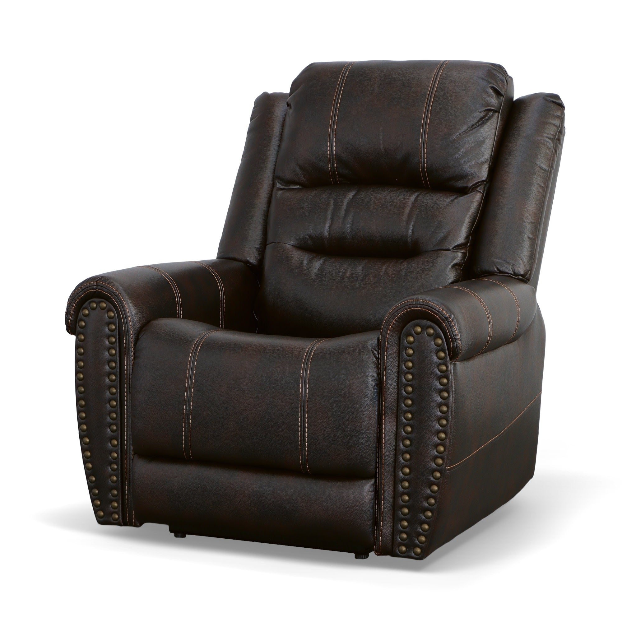 Oscar Molasses Fabric Power Recliner with Power Headrest