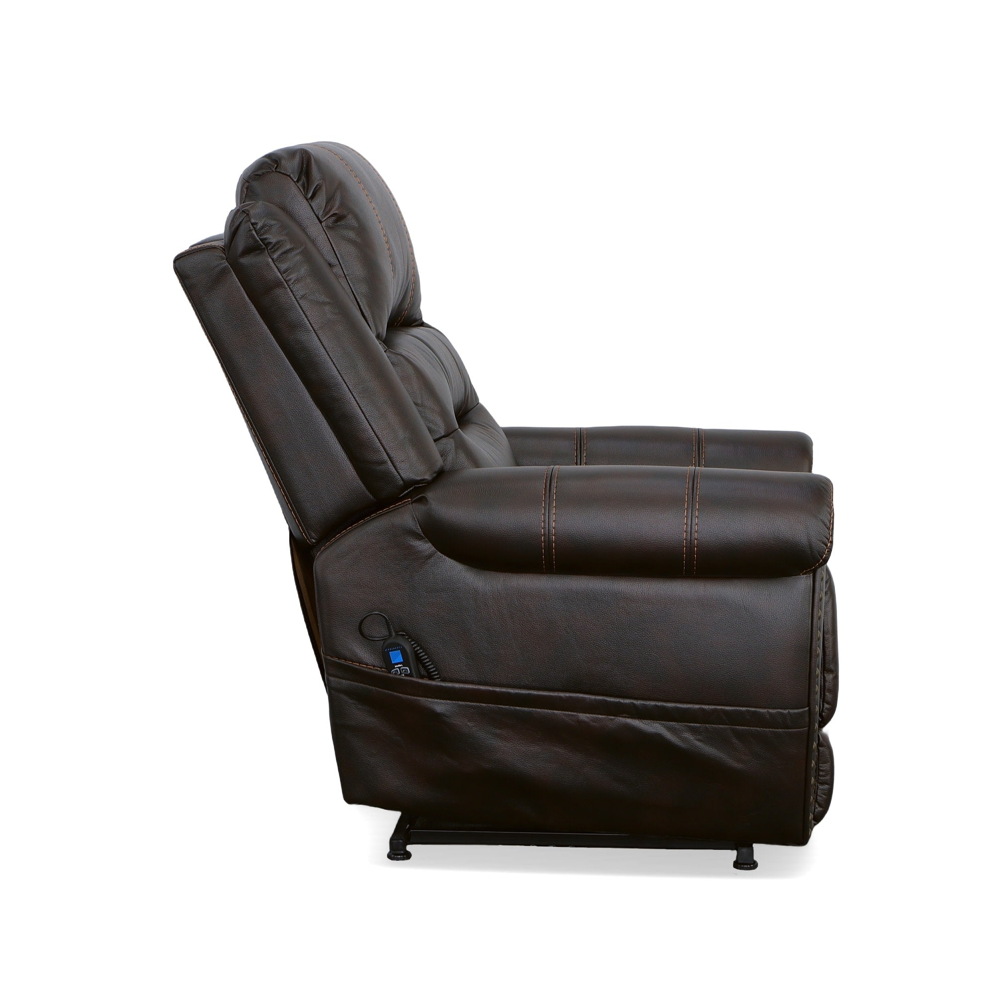 Oscar Molasses Fabric Power Lift Recliner with Right-Hand Control & Power Headrest