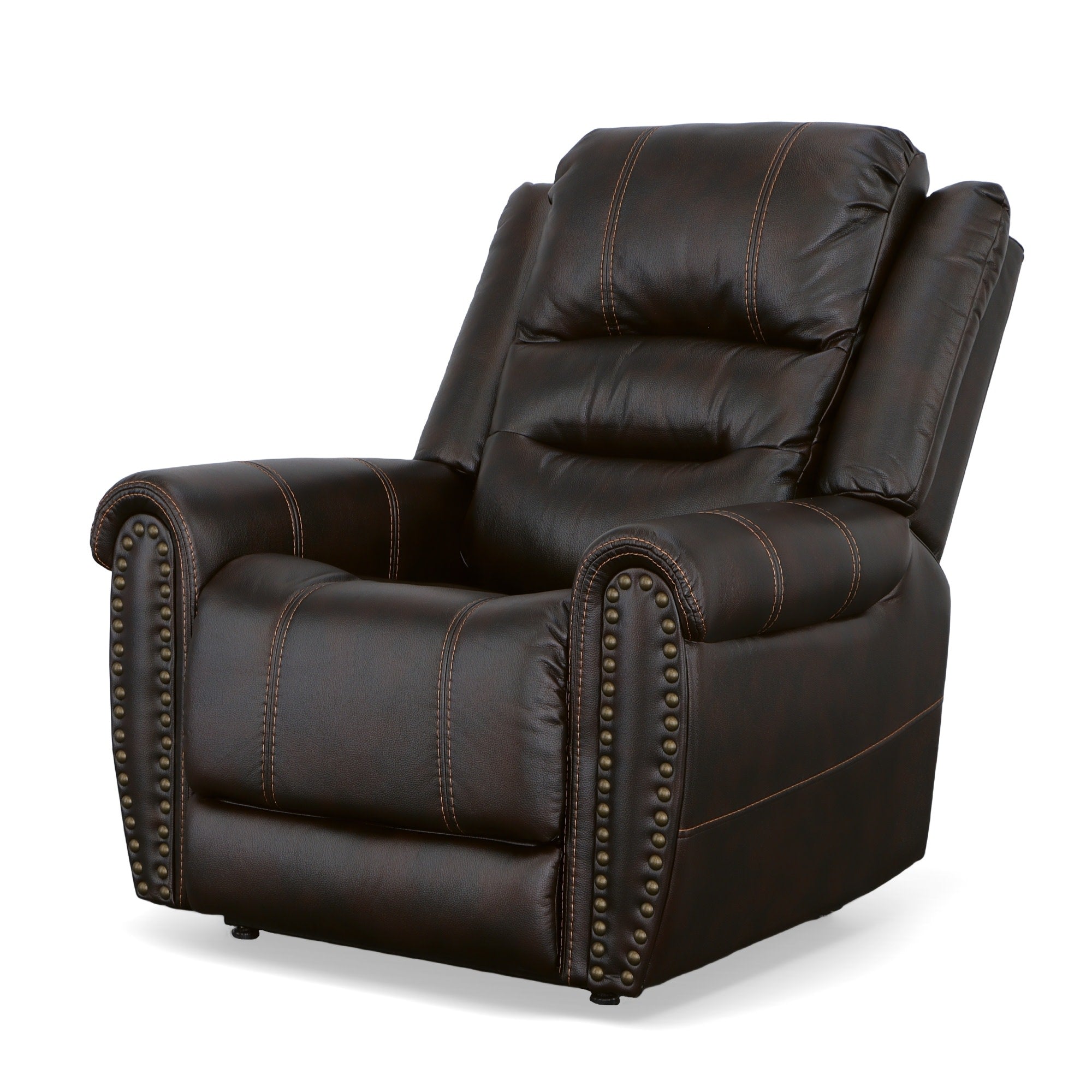 Oscar Molasses Fabric Power Lift Recliner with Right-Hand Control & Power Headrest