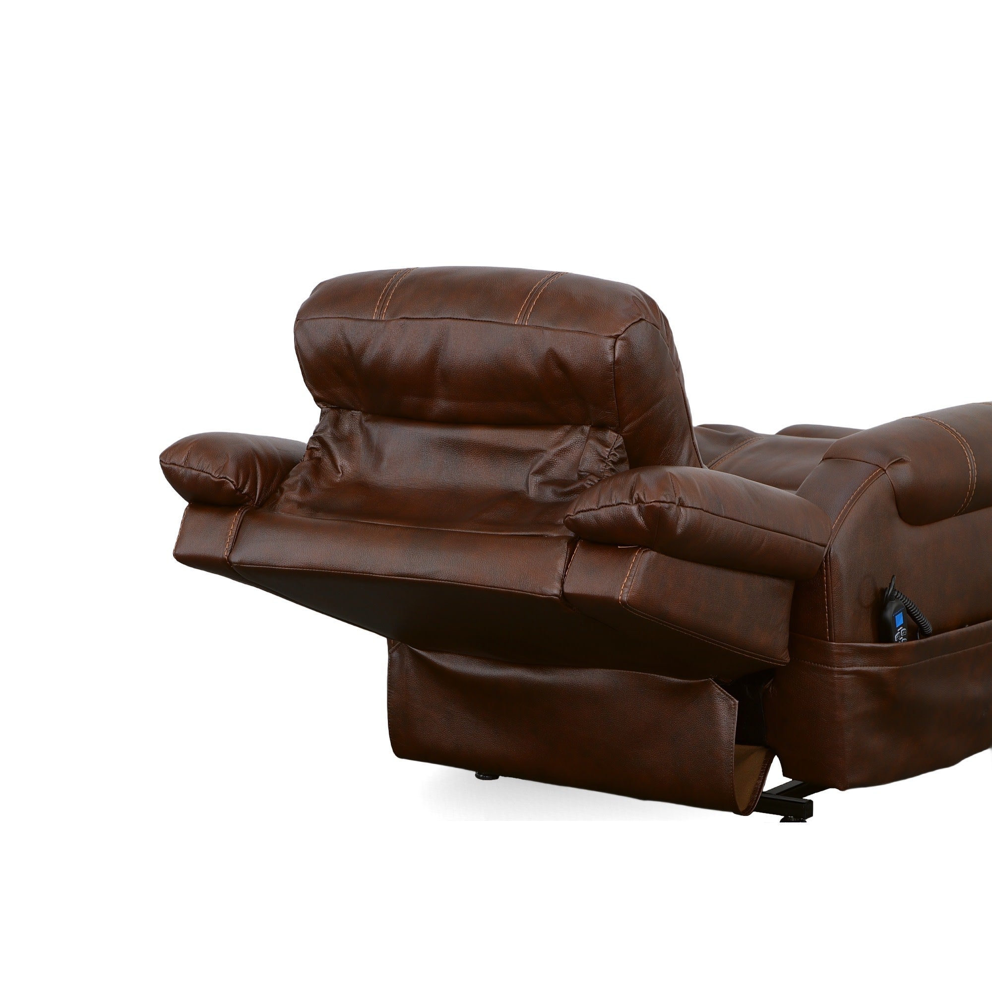 Oscar Pumpernickel Fabric Power Lift Recliner with Right-Hand Control & Power Headrest