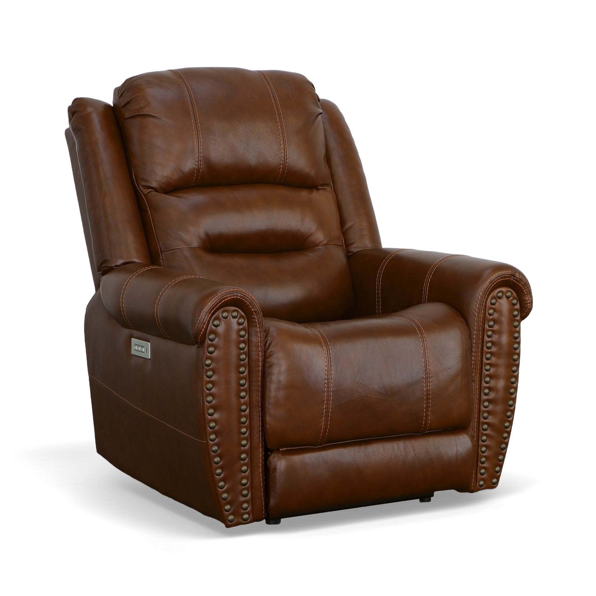 Oscar Grizzly Leather Power Recliner with Power Headrest