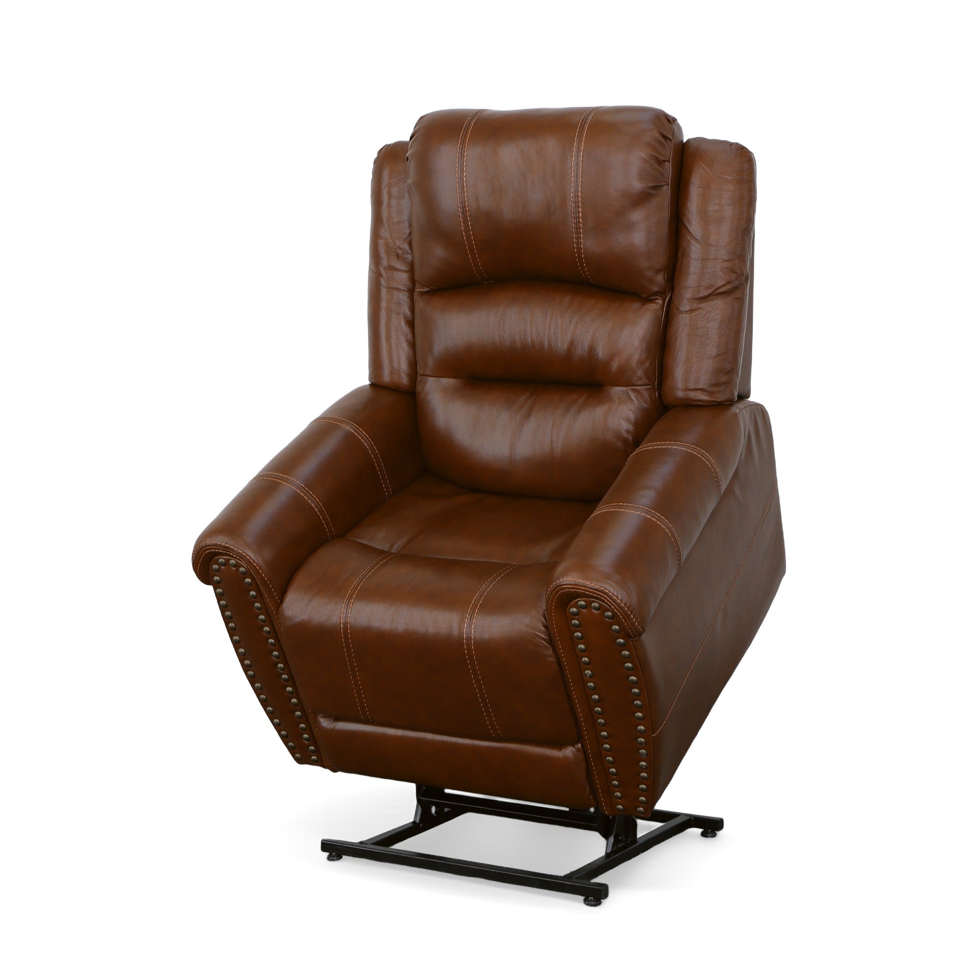 Oscar Grizzly Leather Power Lift Recliner with Right-Hand Control & Power Headrest