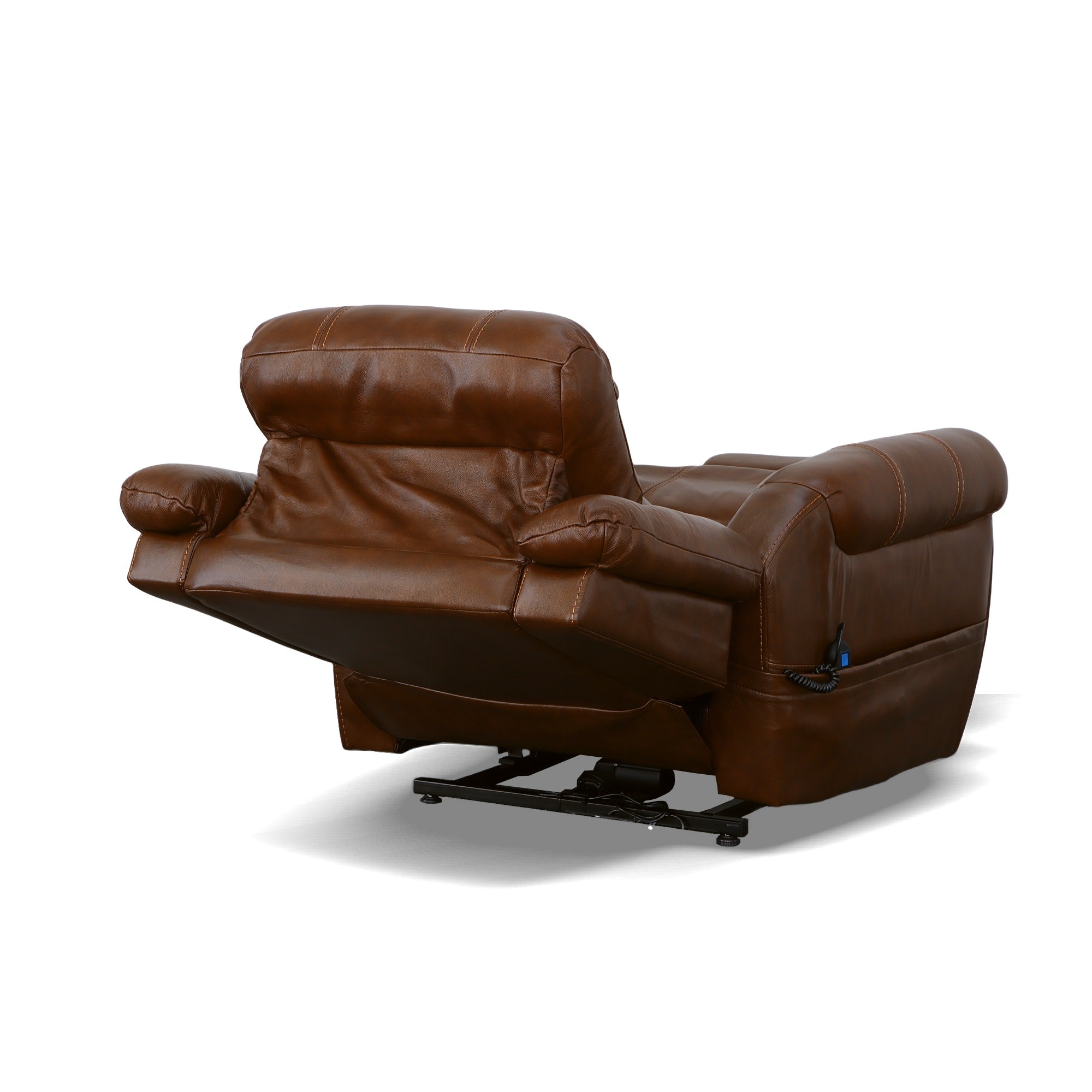 Oscar Grizzly Leather Power Lift Recliner with Right-Hand Control & Power Headrest