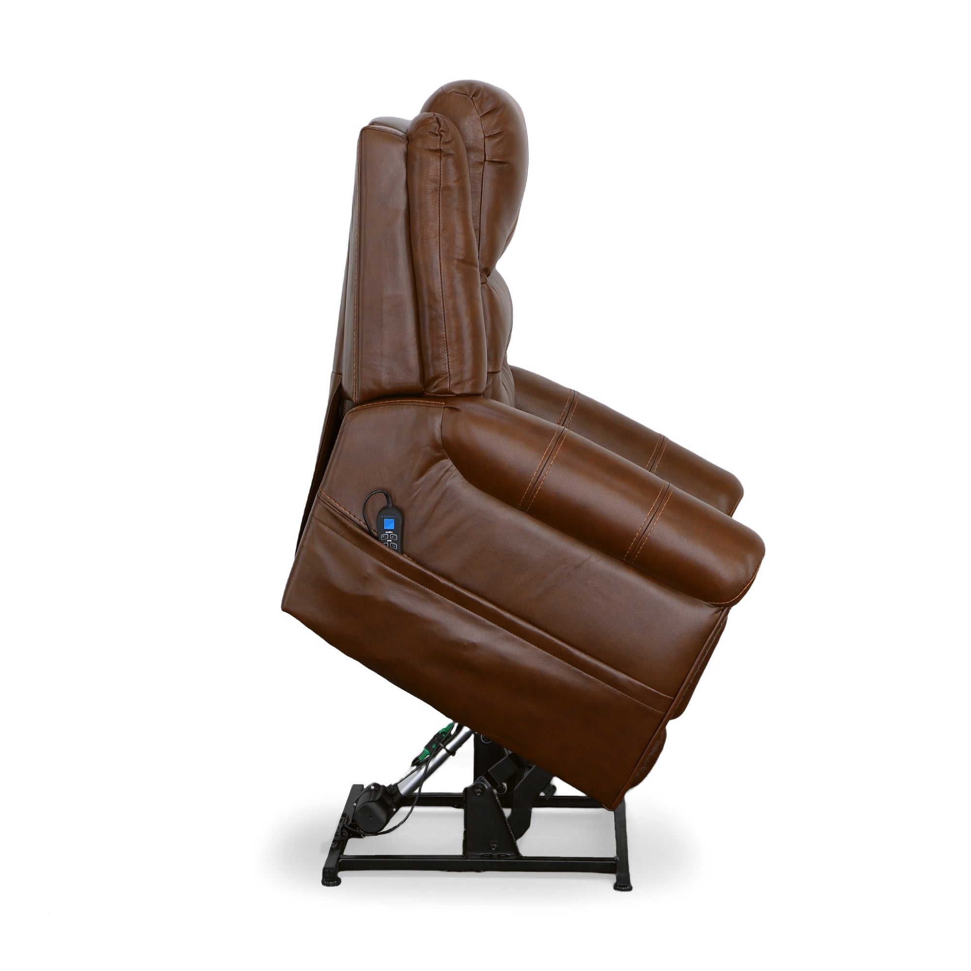 Oscar Grizzly Leather Power Lift Recliner with Right-Hand Control & Power Headrest