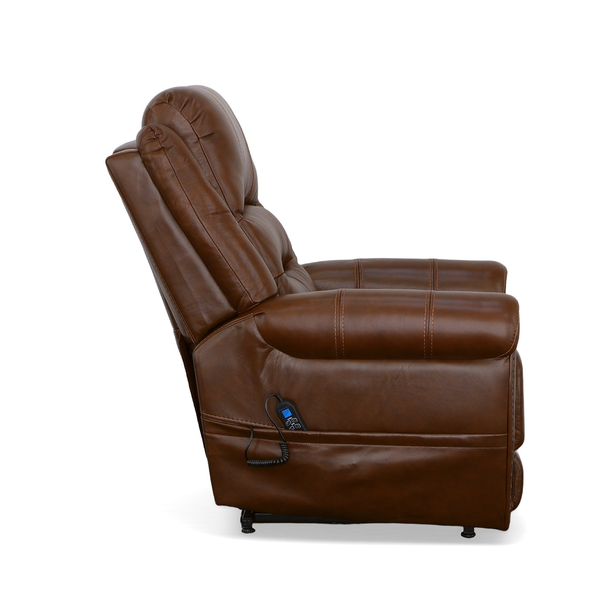 Oscar Grizzly Leather Power Lift Recliner with Right-Hand Control & Power Headrest