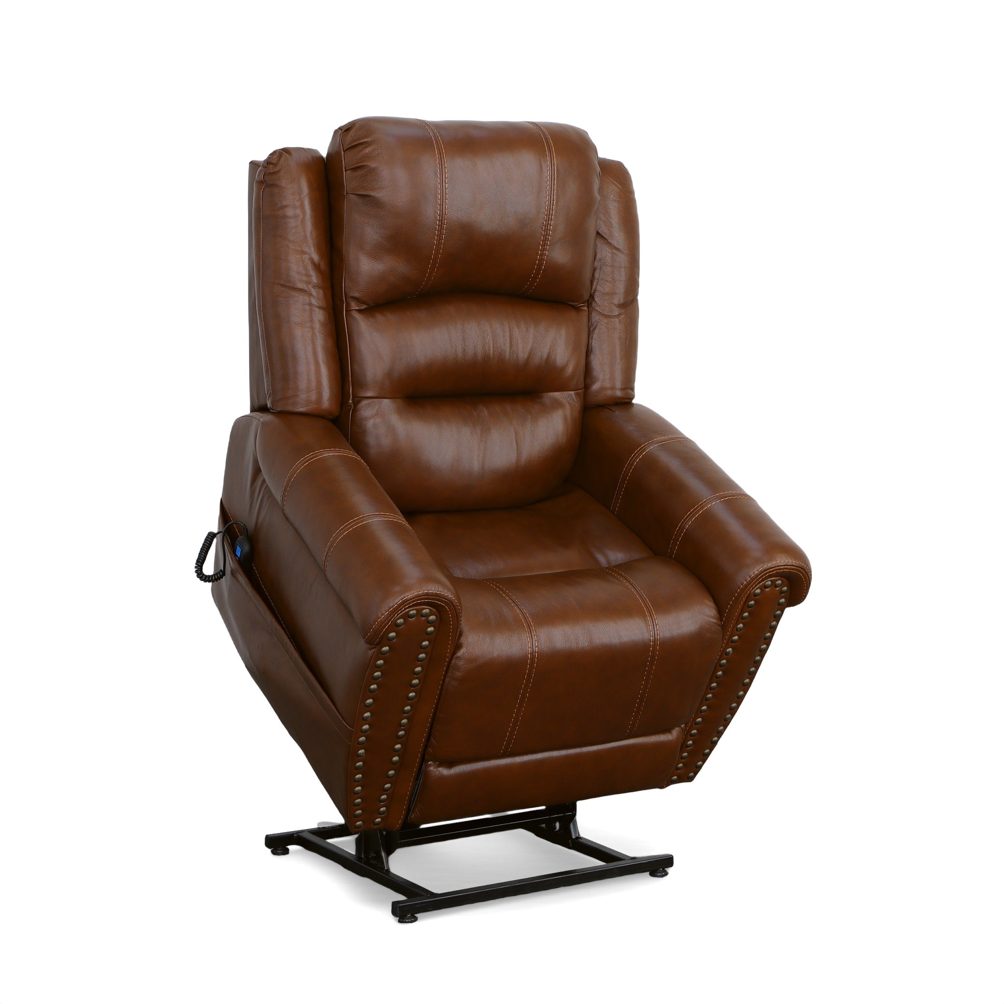 Oscar Grizzly Leather Power Lift Recliner with Right-Hand Control & Power Headrest