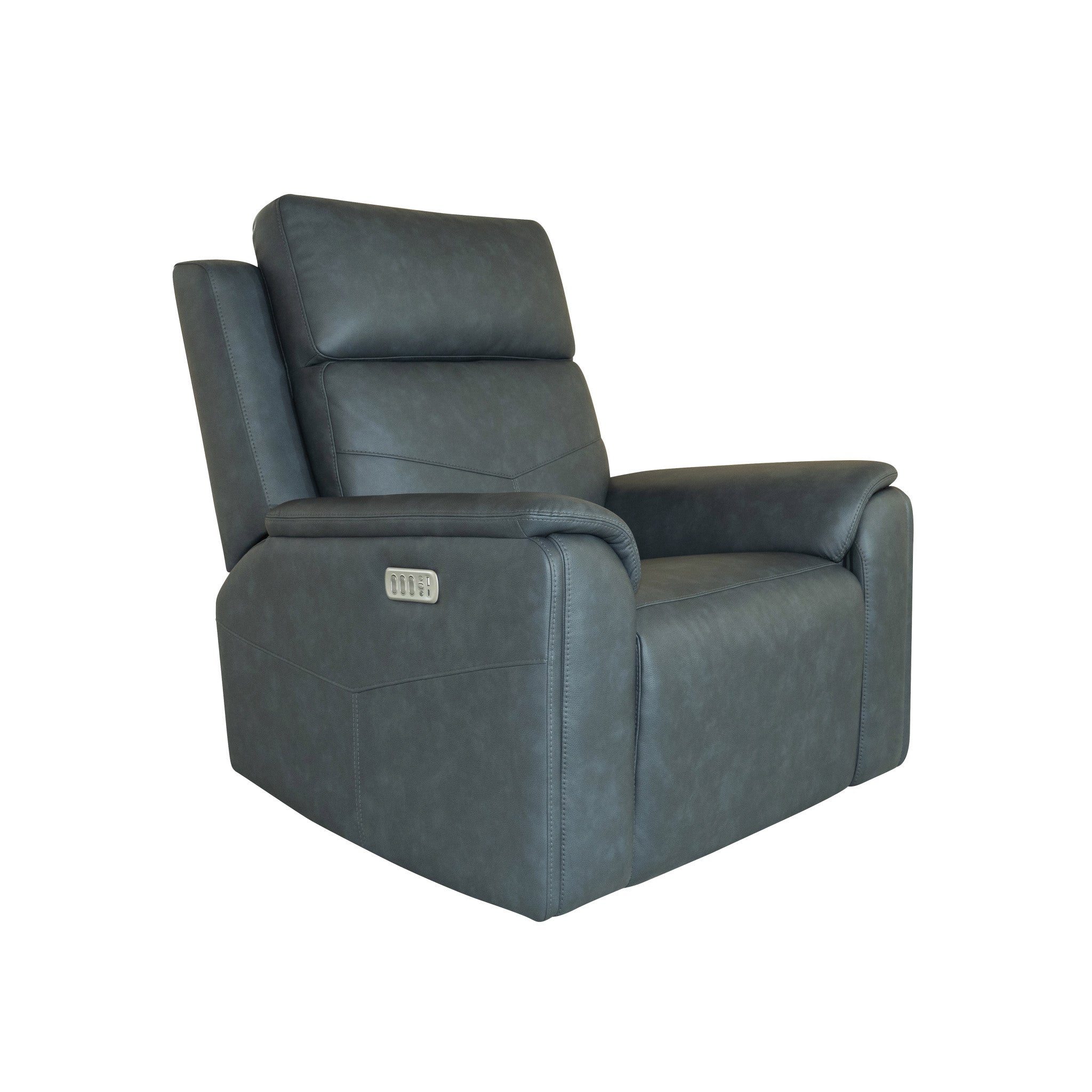 Vernon Admiral Fabric Power Swivel Gliding Recliner with Power Headrest, Lumbar, Heat & Massage