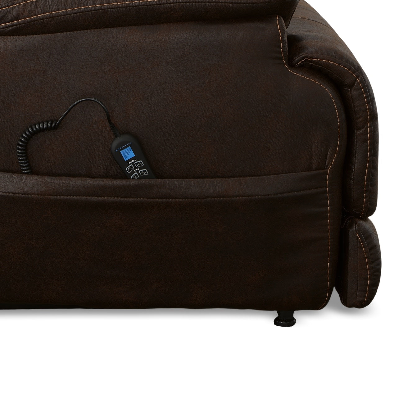 Clive Clove Fabric Power Lift Recliner with Power Headrest & Lumbar