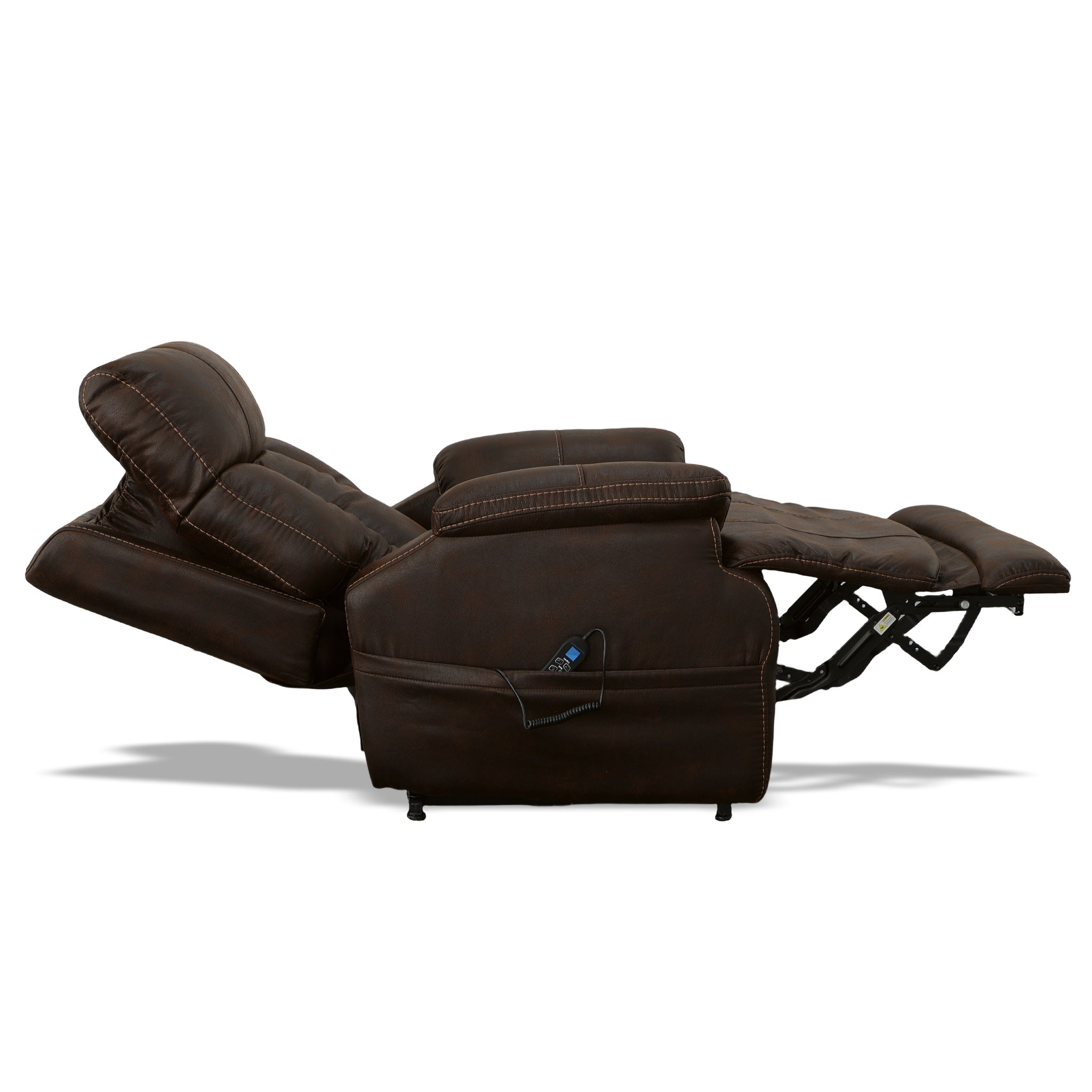 Clive Clove Fabric Power Lift Recliner with Power Headrest & Lumbar