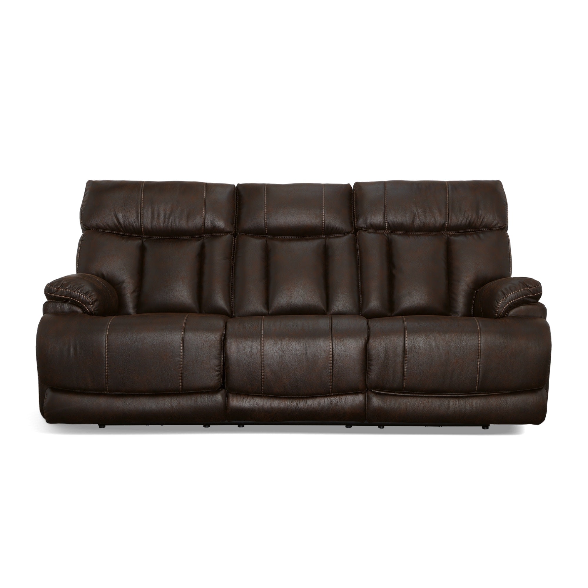 Clive Clove Fabric Power Reclining Sofa with Power Headrests & Lumbar